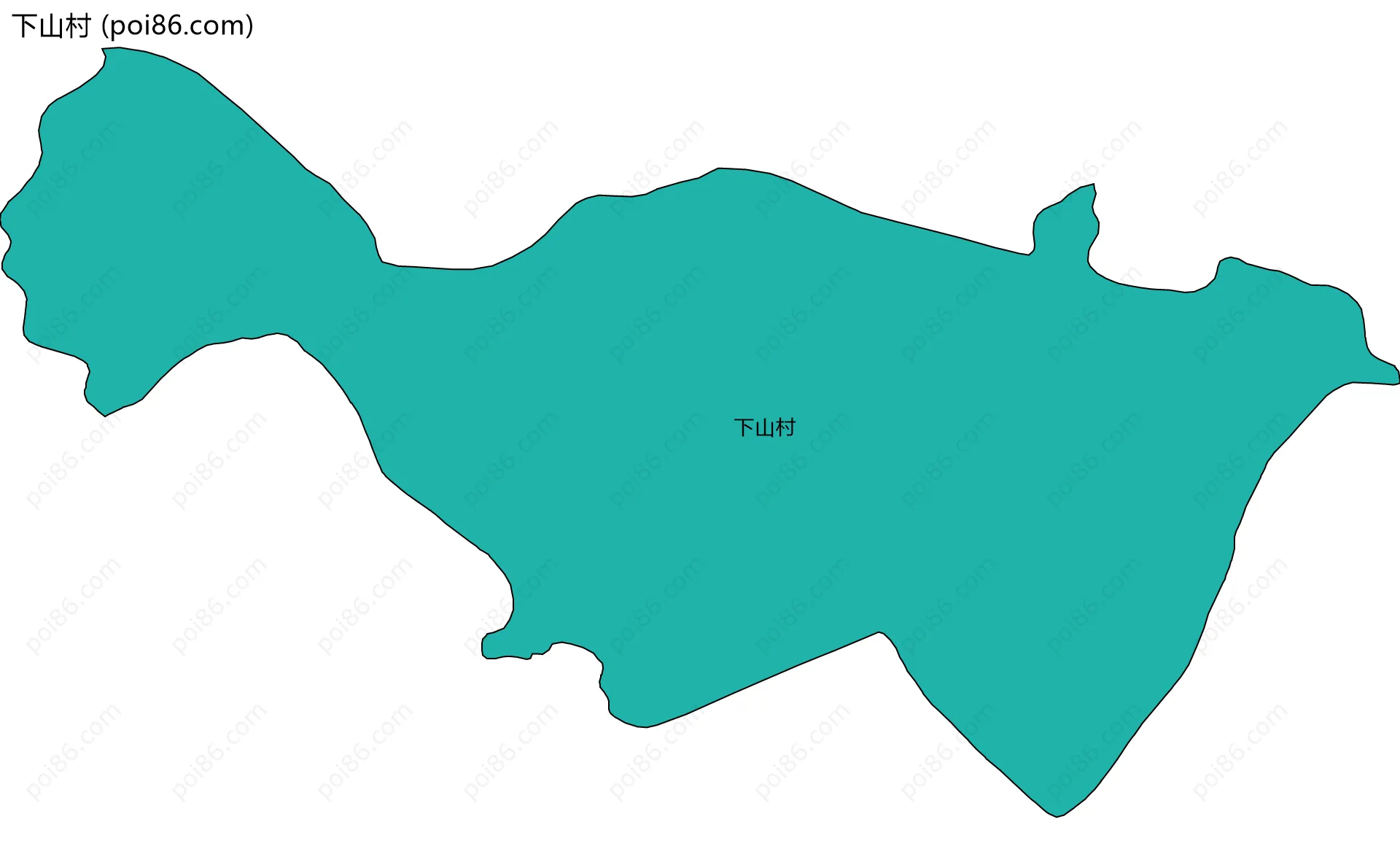 下山村边界地图