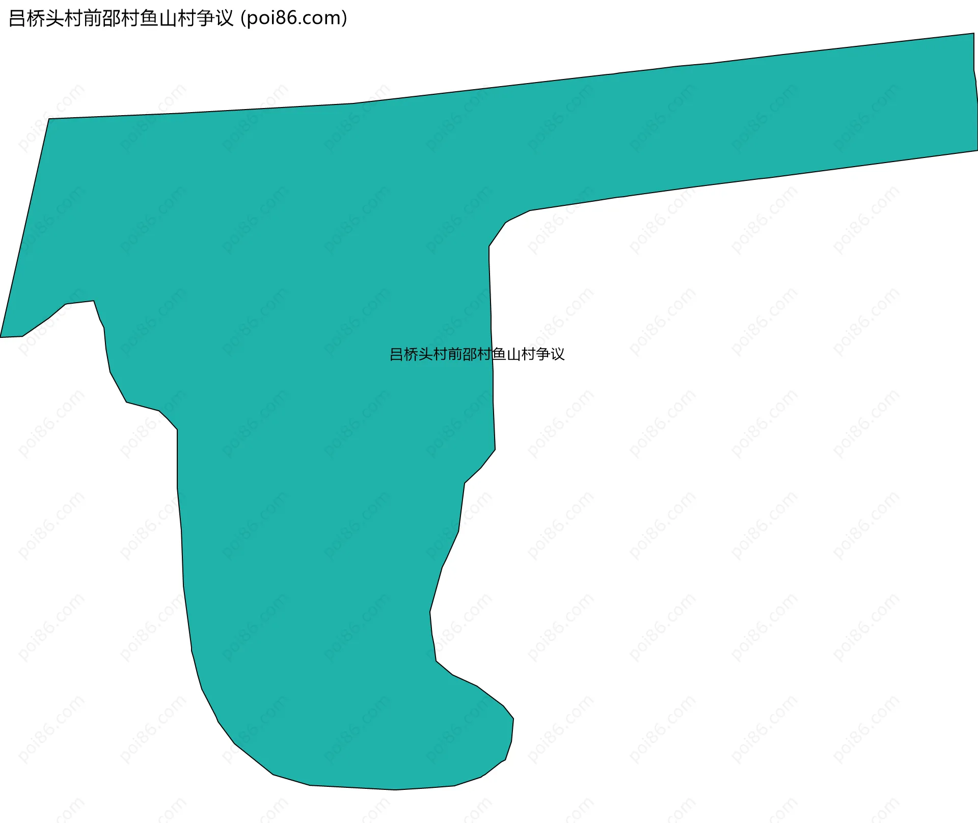吕桥头村前邵村鱼山村争议边界地图