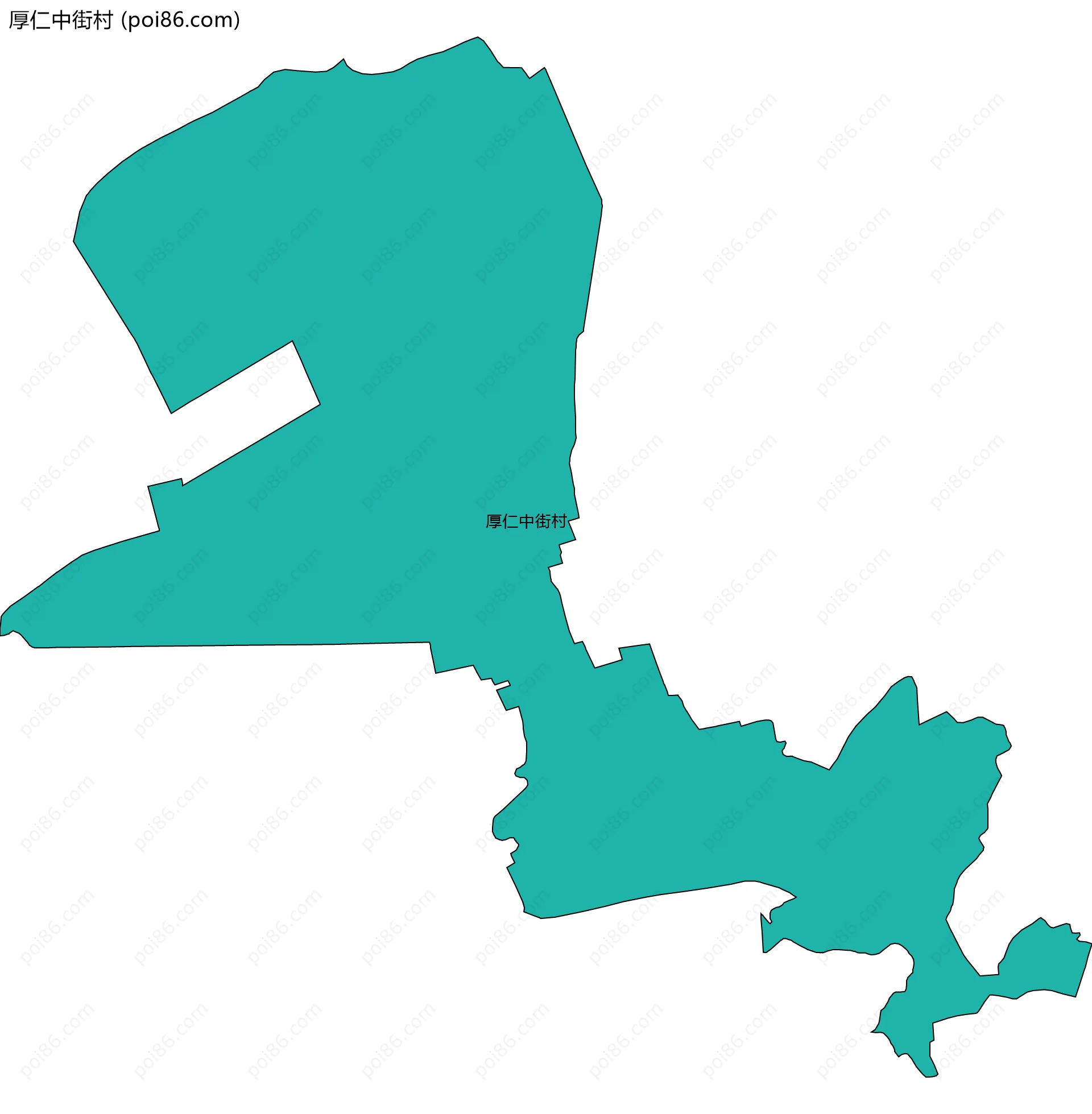 厚仁中街村边界地图