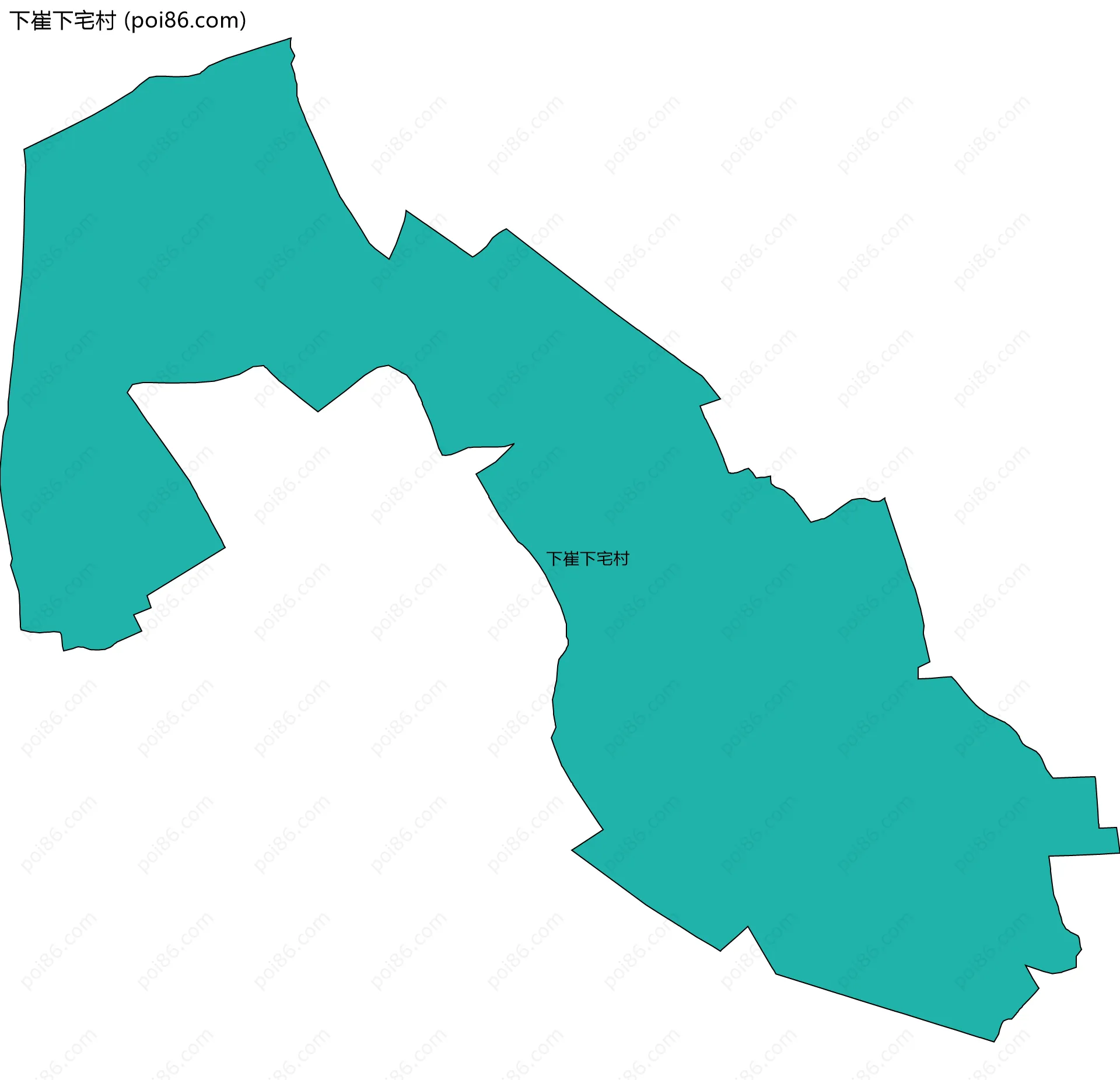 下崔下宅村边界地图