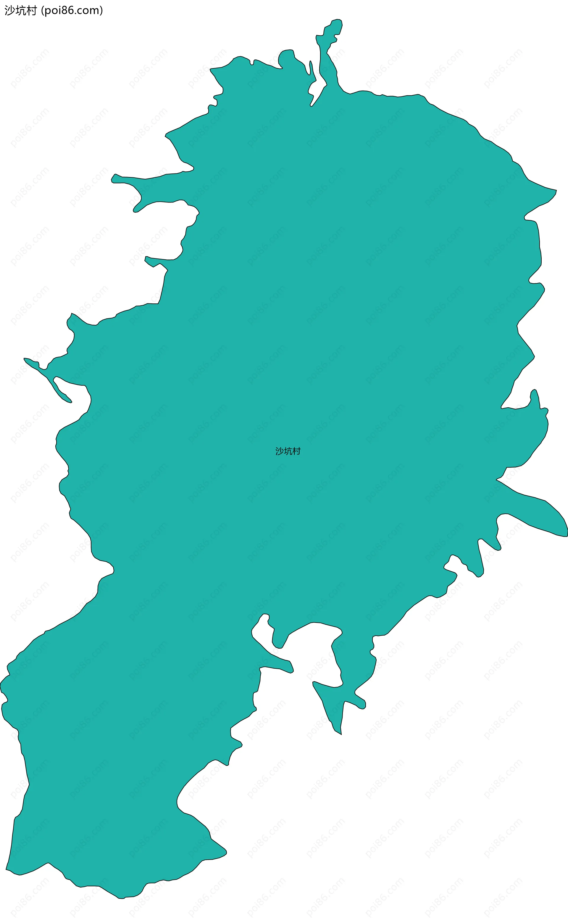 沙坑村边界地图