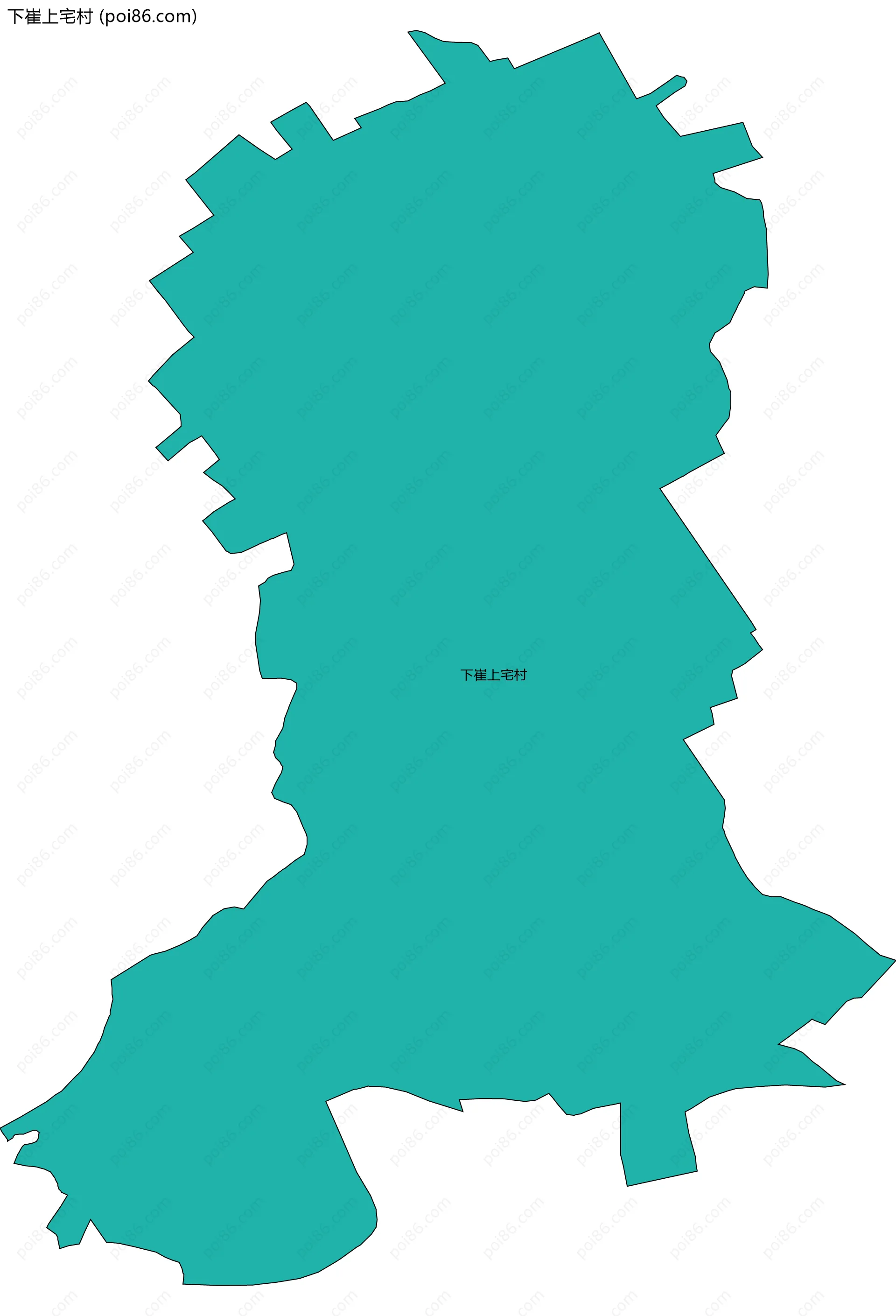 下崔上宅村边界地图