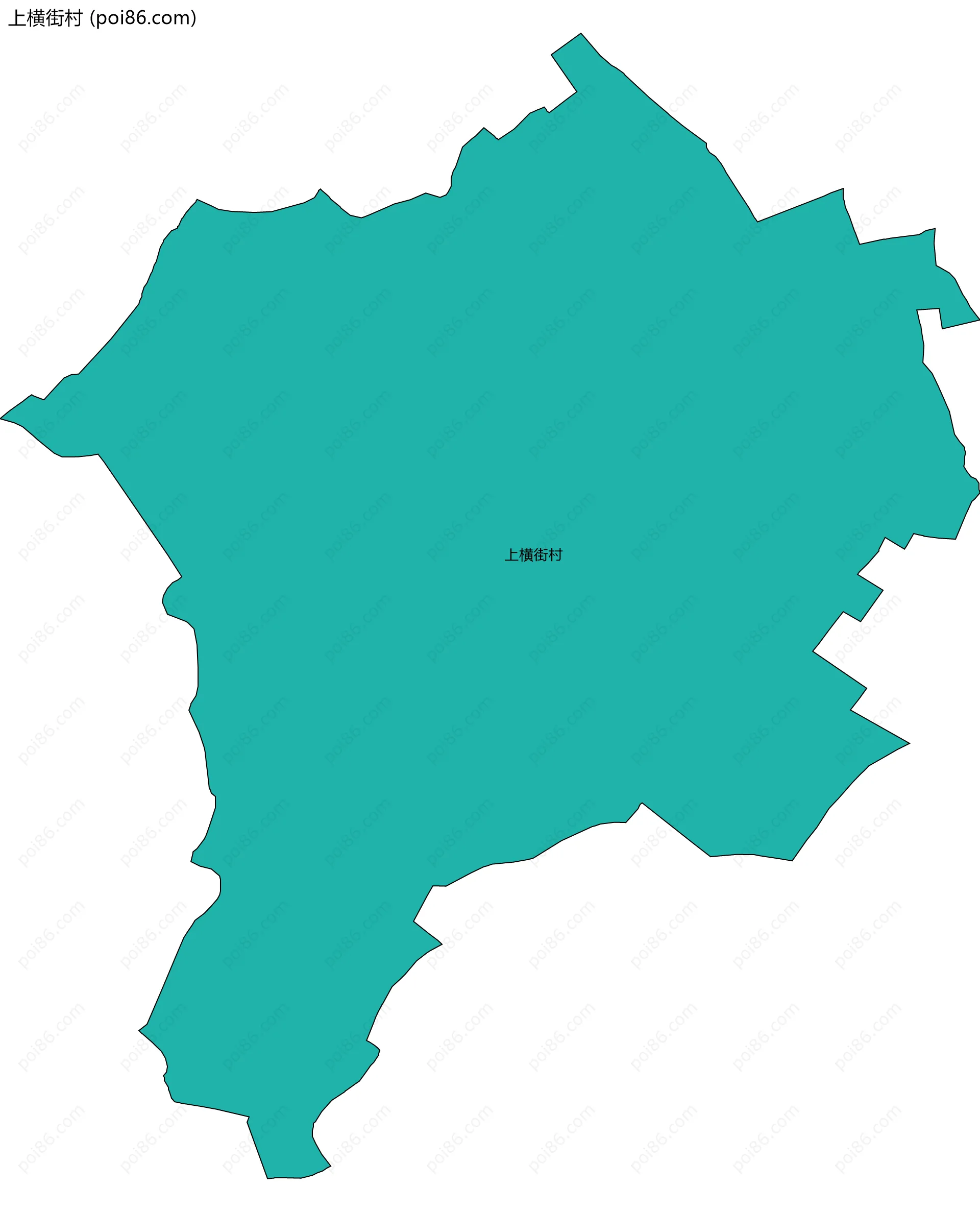 上横街村边界地图