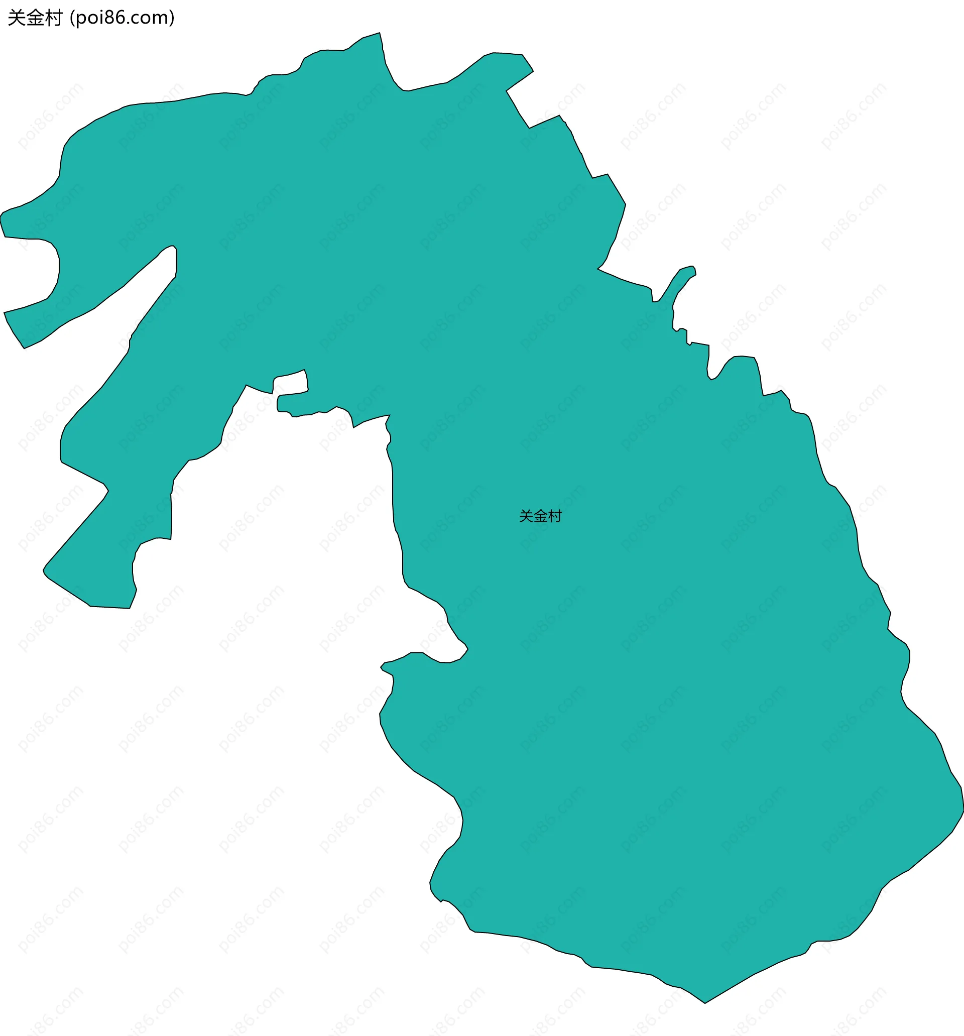 关金村边界地图
