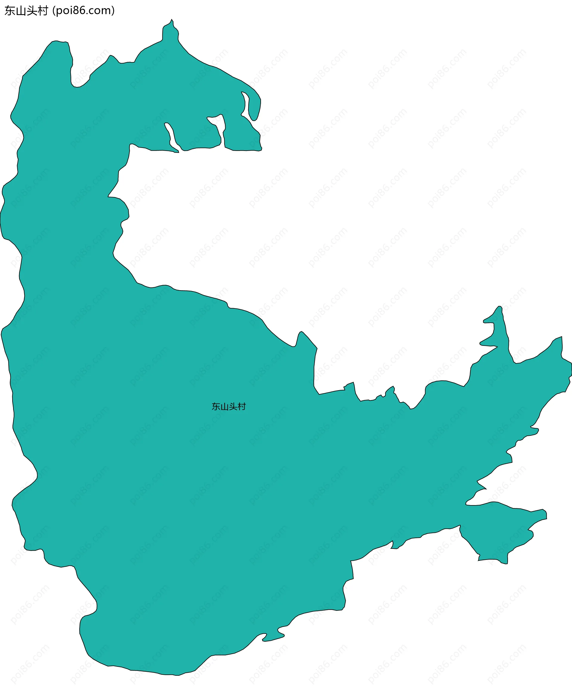 东山头村边界地图