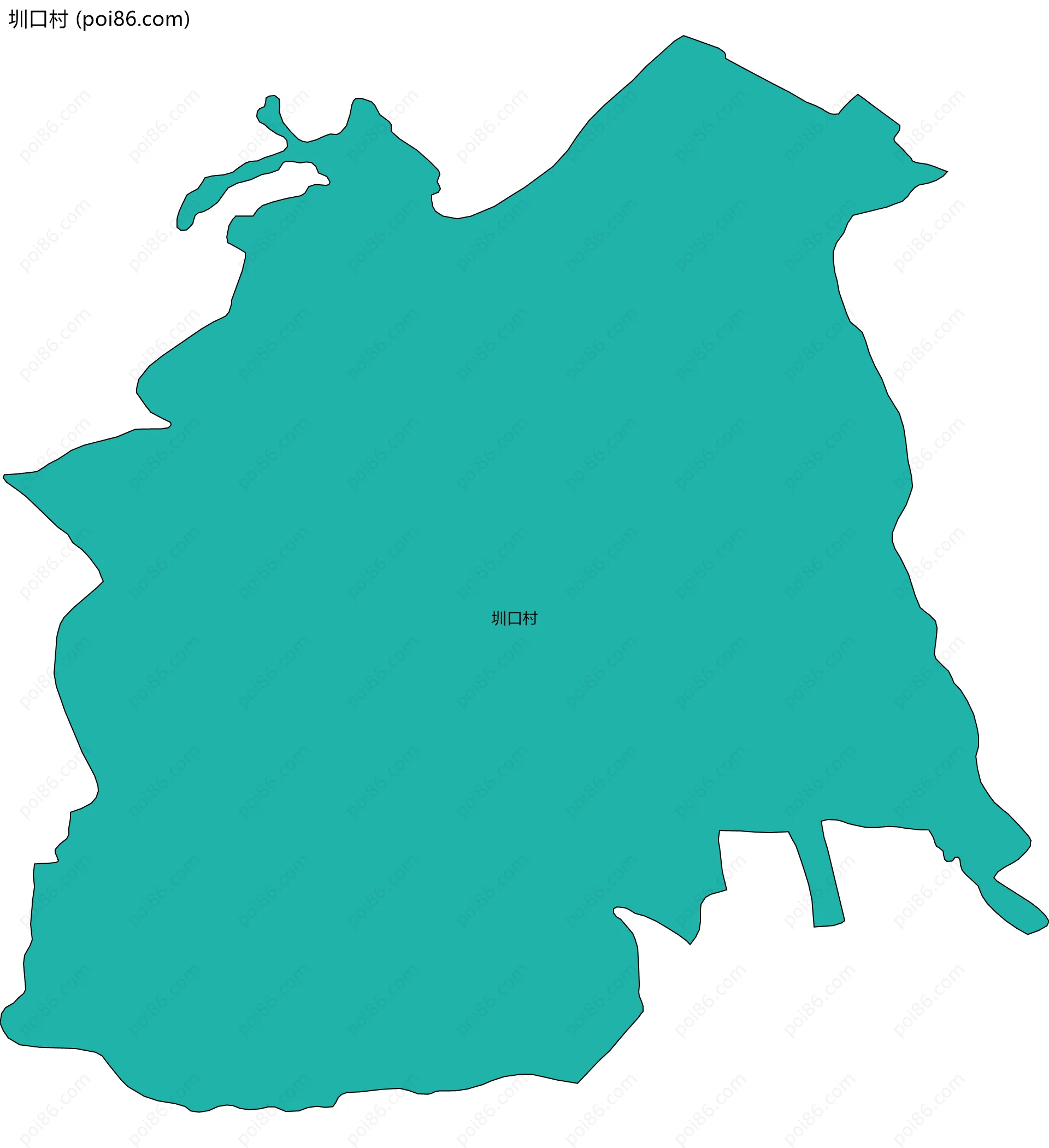 圳口村边界地图