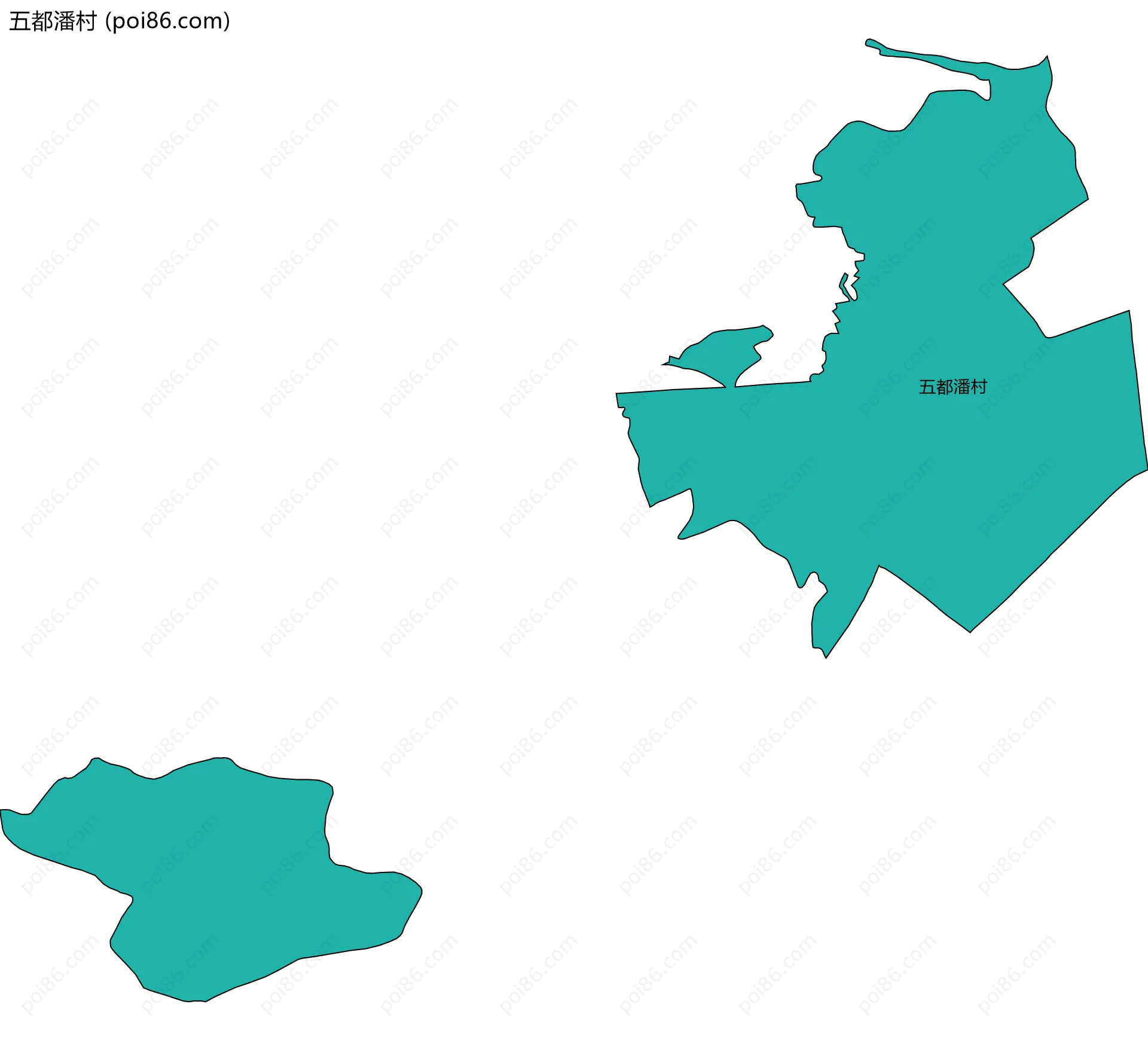 五都潘村边界地图