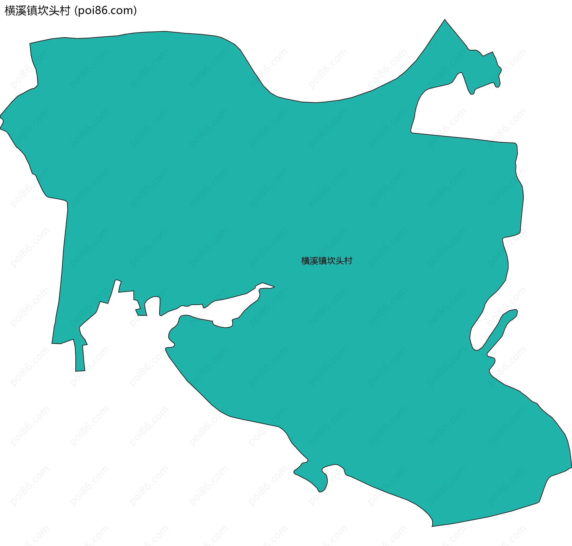 横溪镇坎头村边界地图