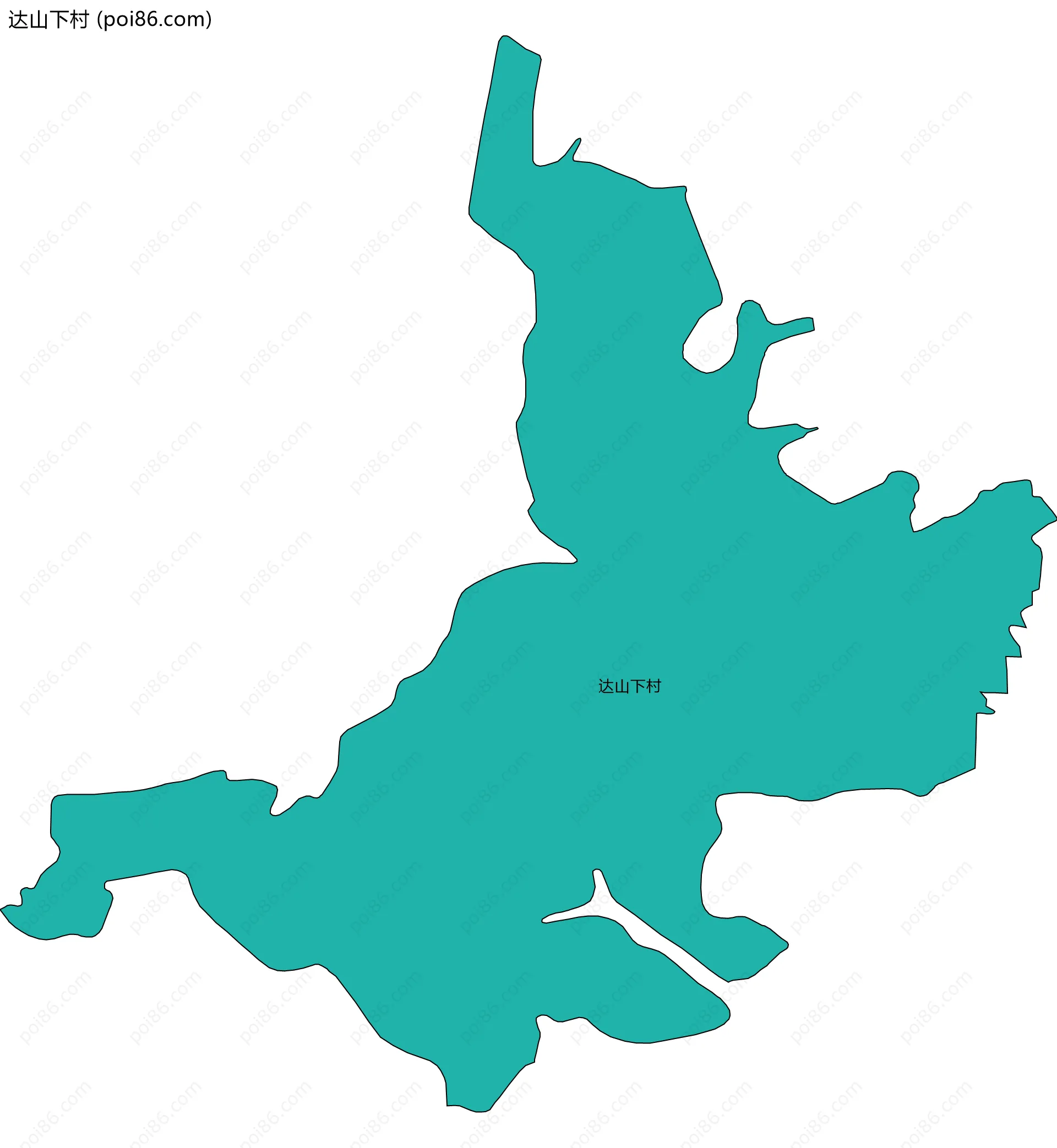 达山下村边界地图