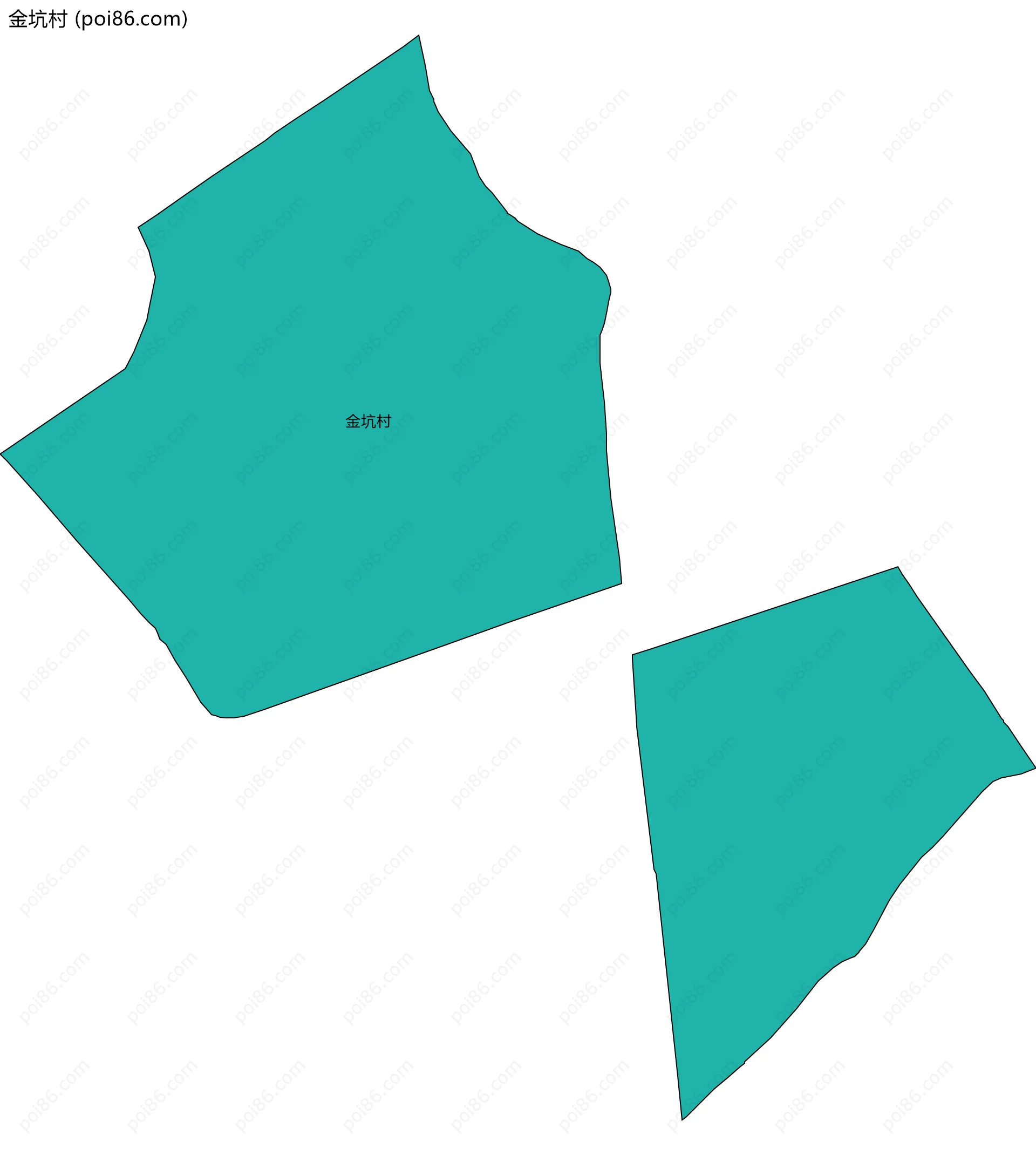 金坑村边界地图