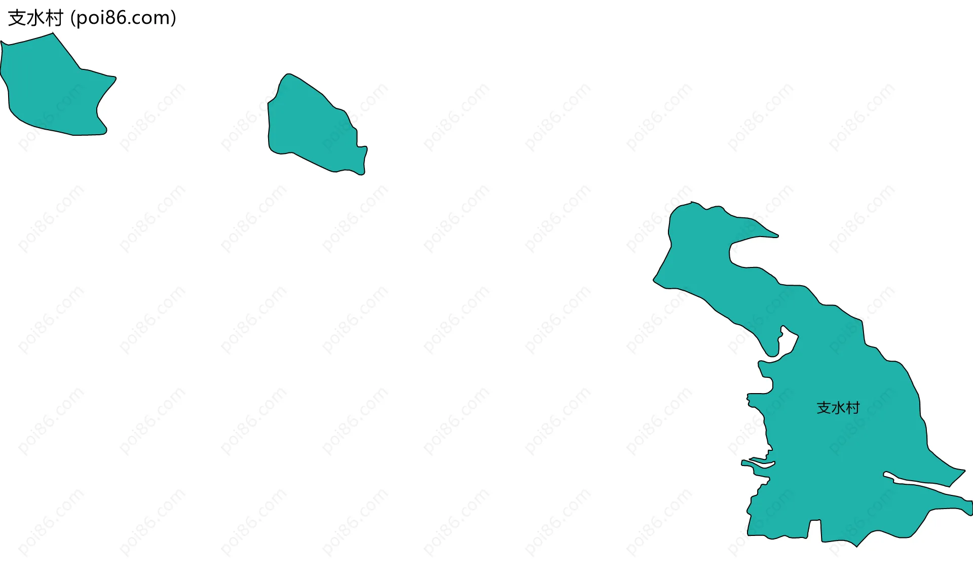 支水村边界地图