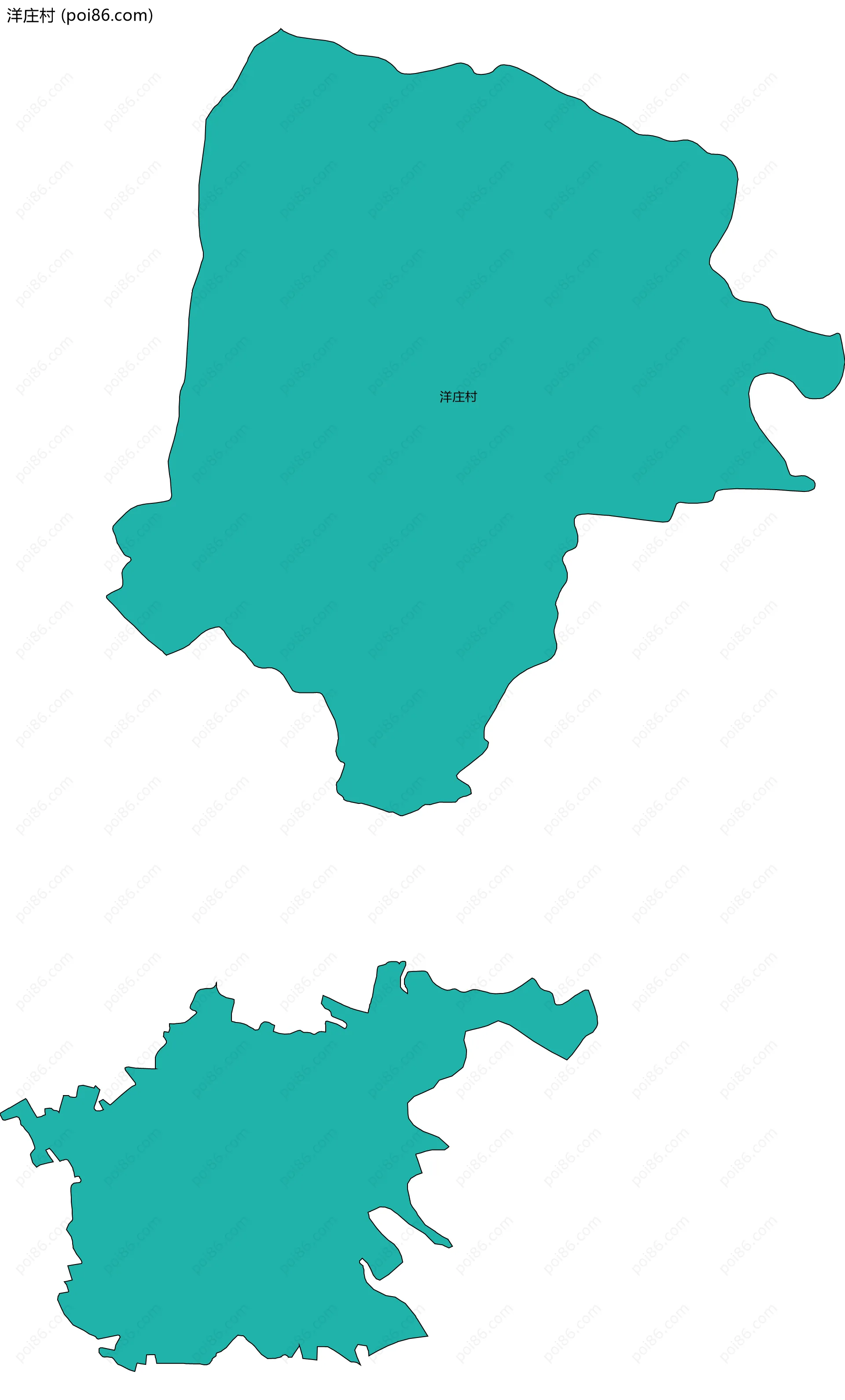 洋庄村边界地图