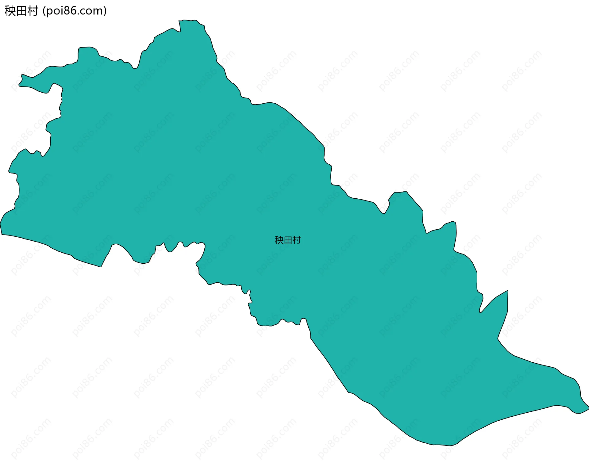 秧田村边界地图