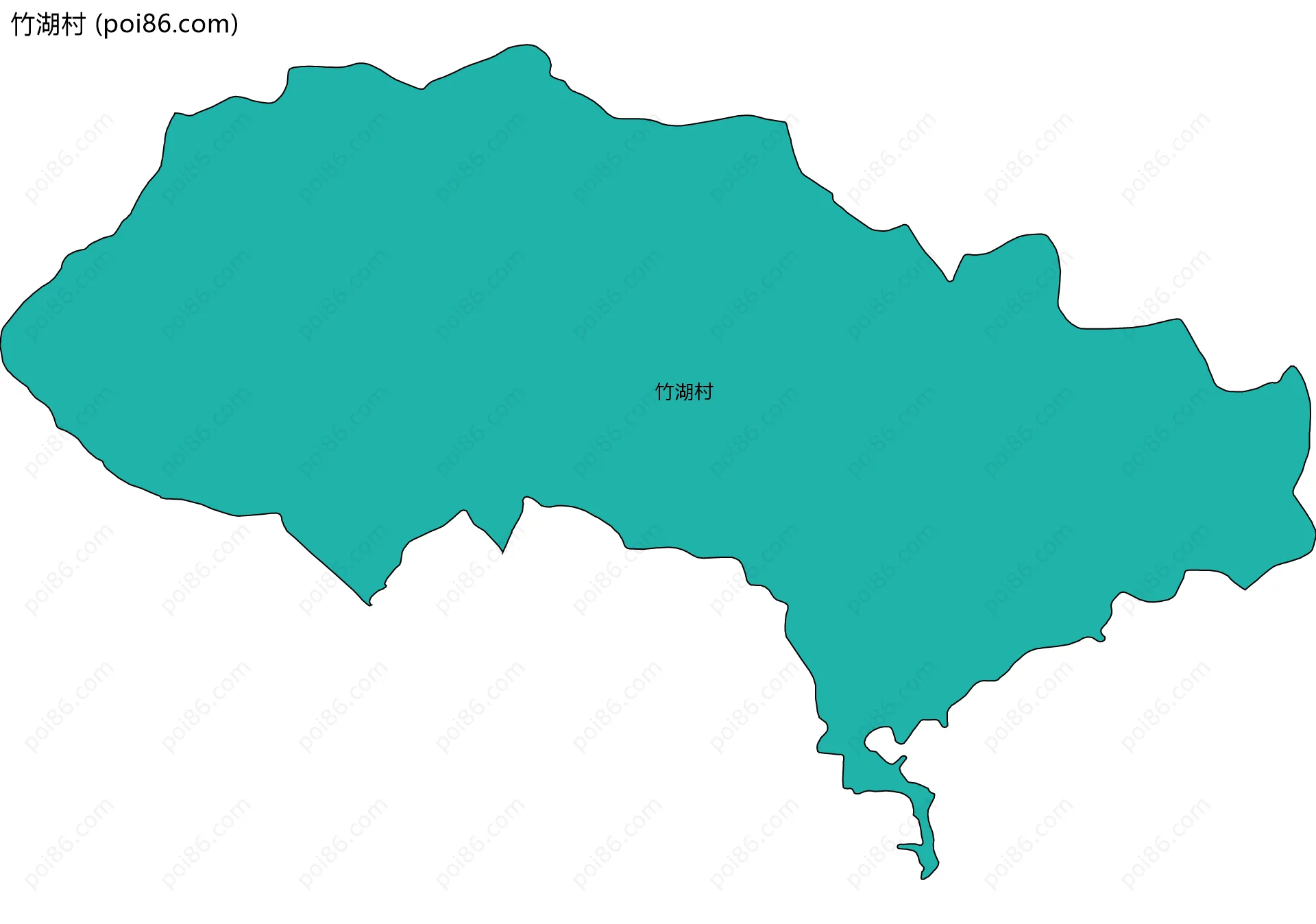 竹湖村边界地图