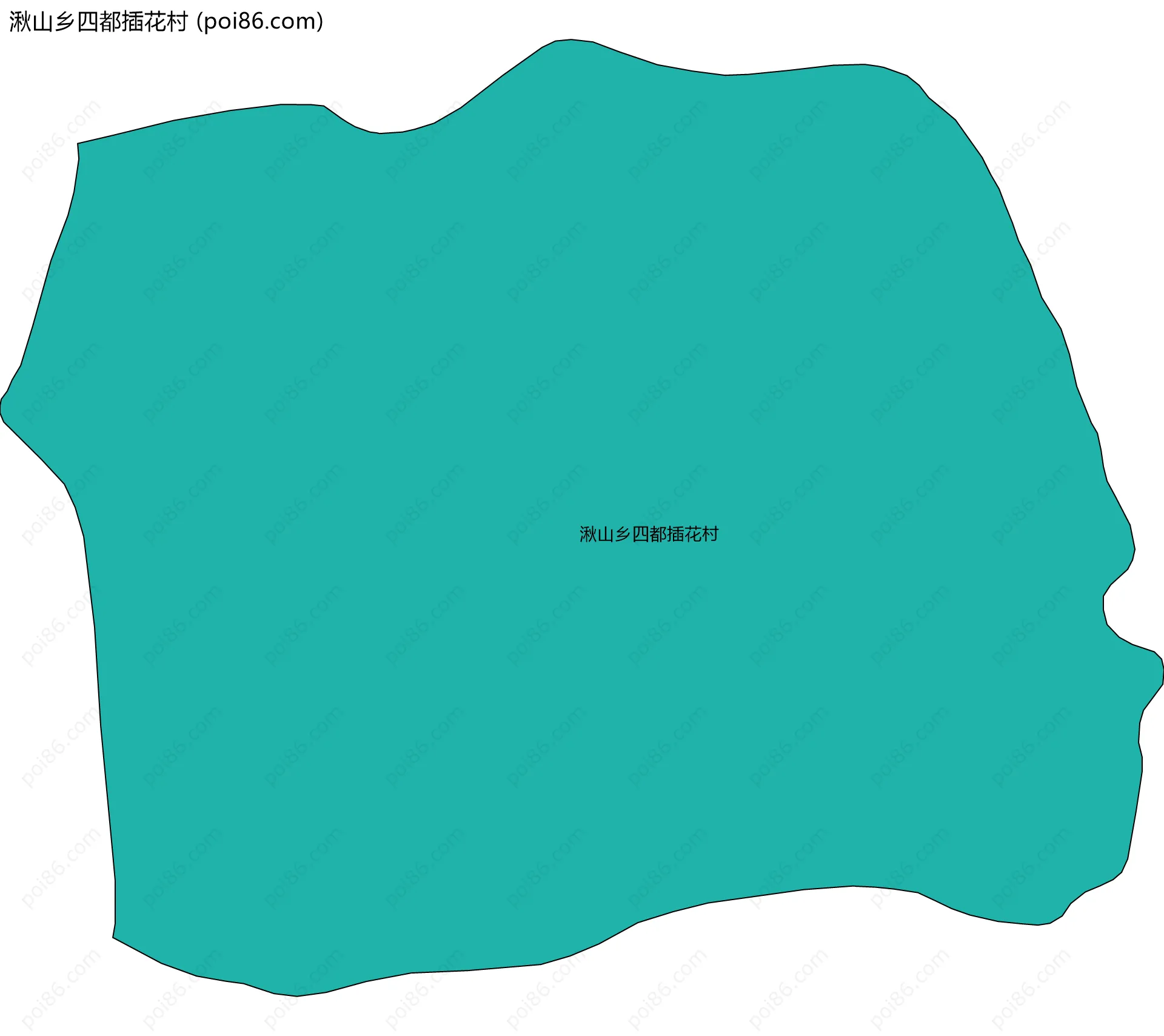 湫山乡四都插花村边界地图