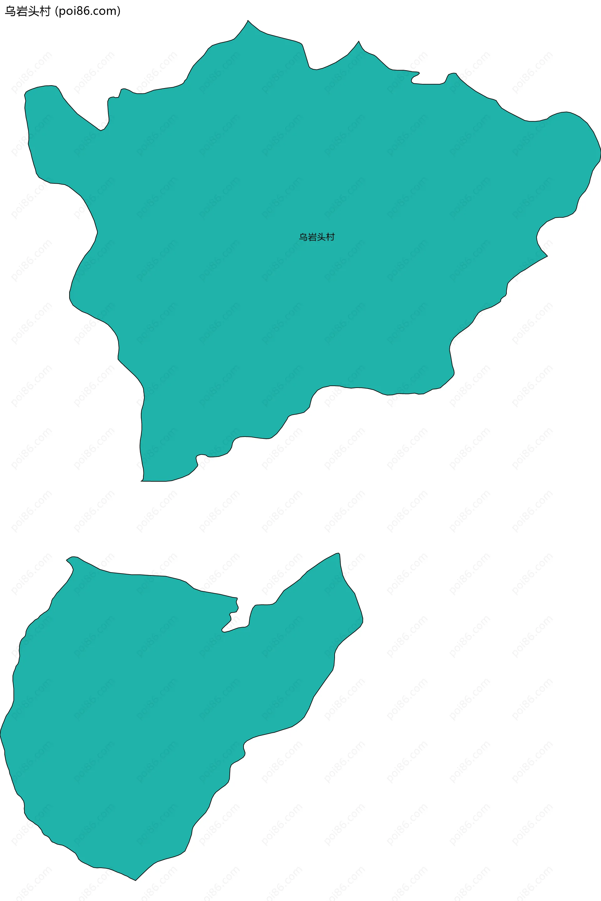 乌岩头村边界地图