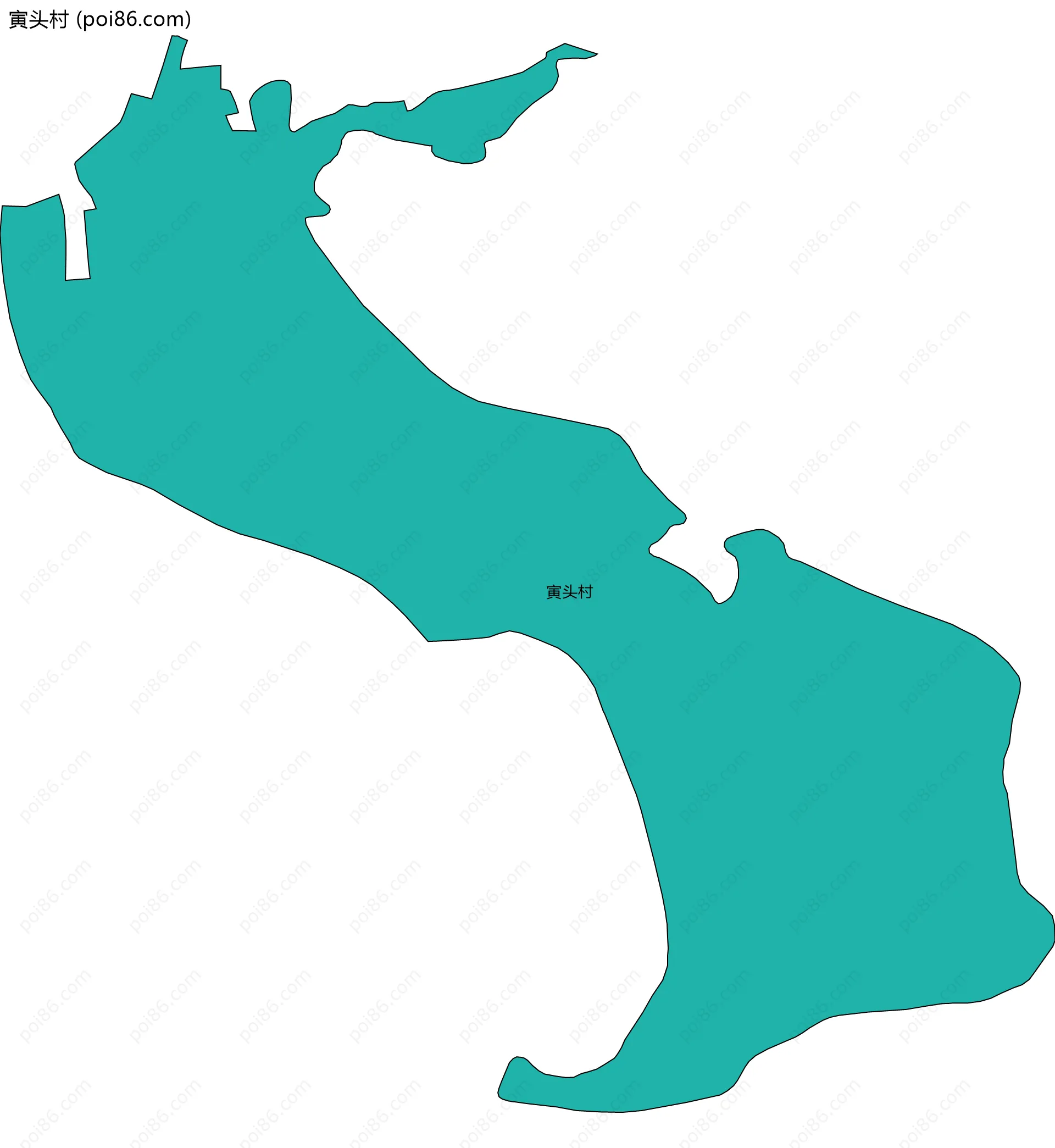 寅头村边界地图