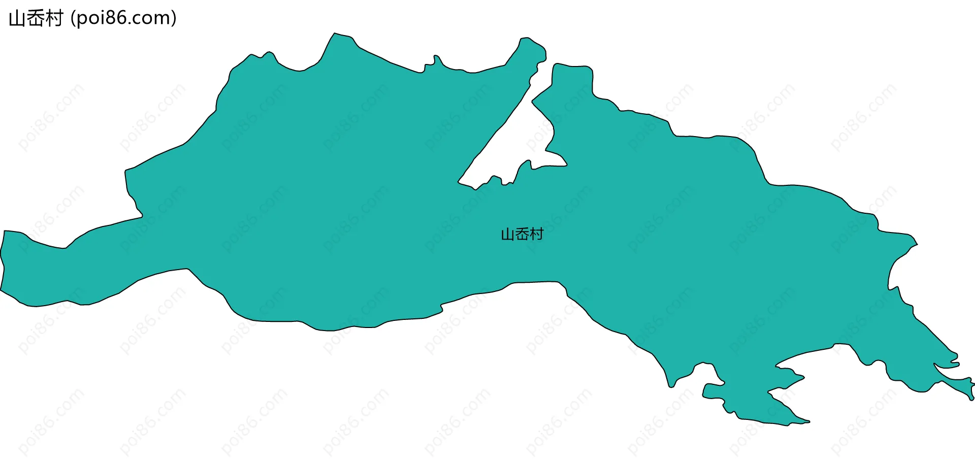 山岙村边界地图