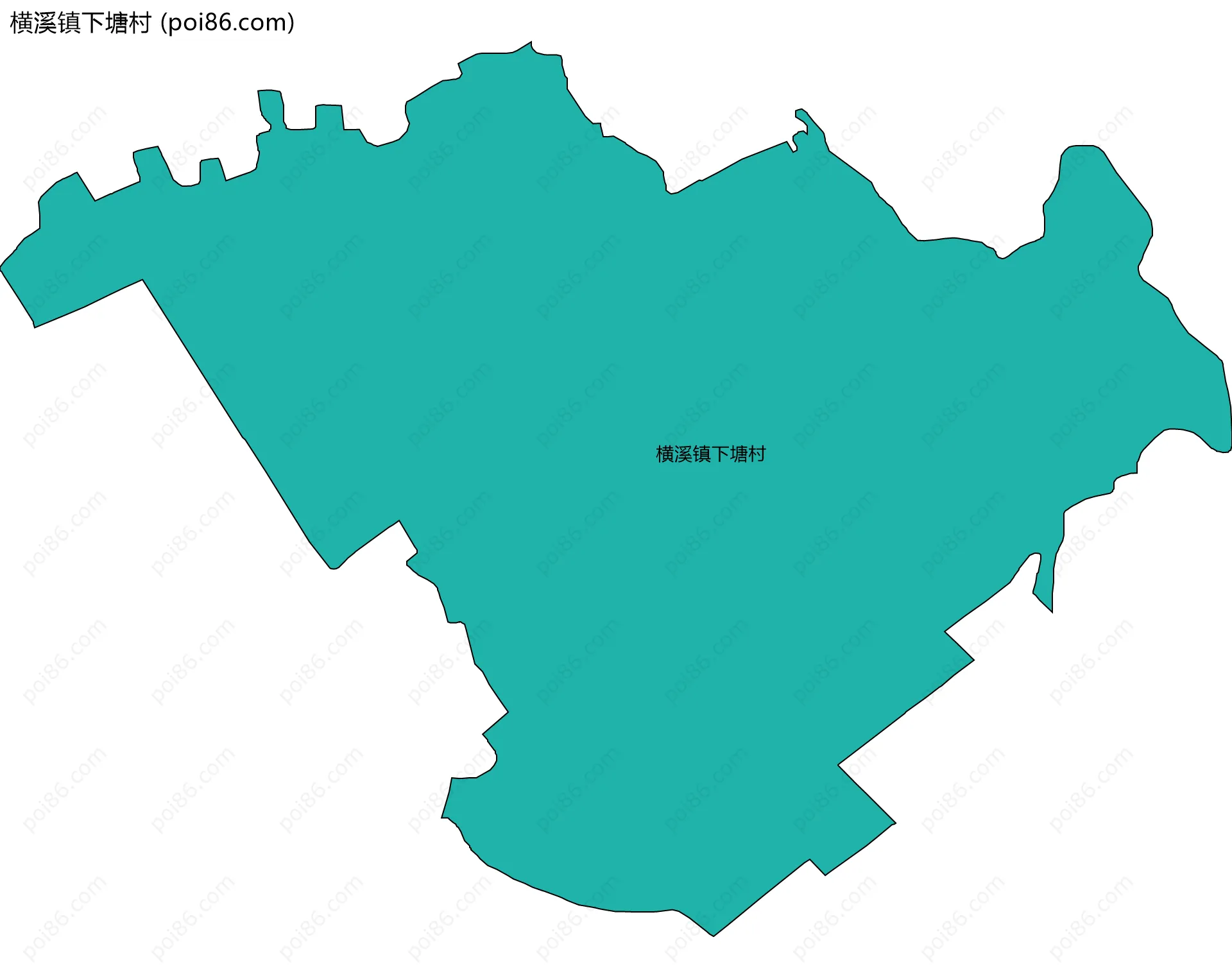 横溪镇下塘村边界地图