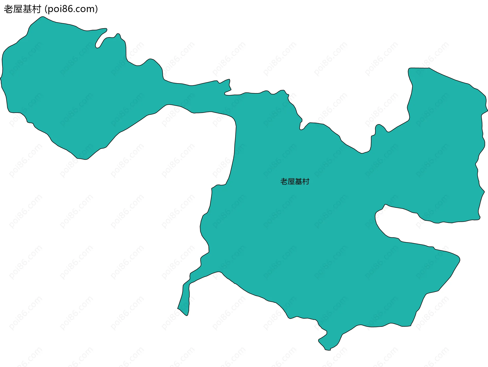 老屋基村边界地图