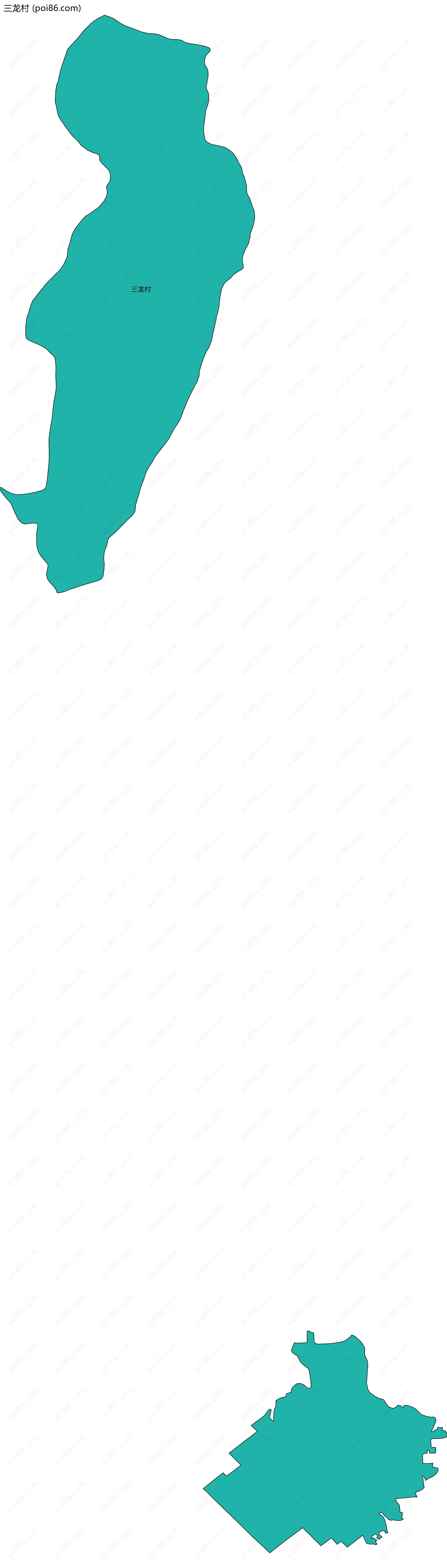 三龙村边界地图