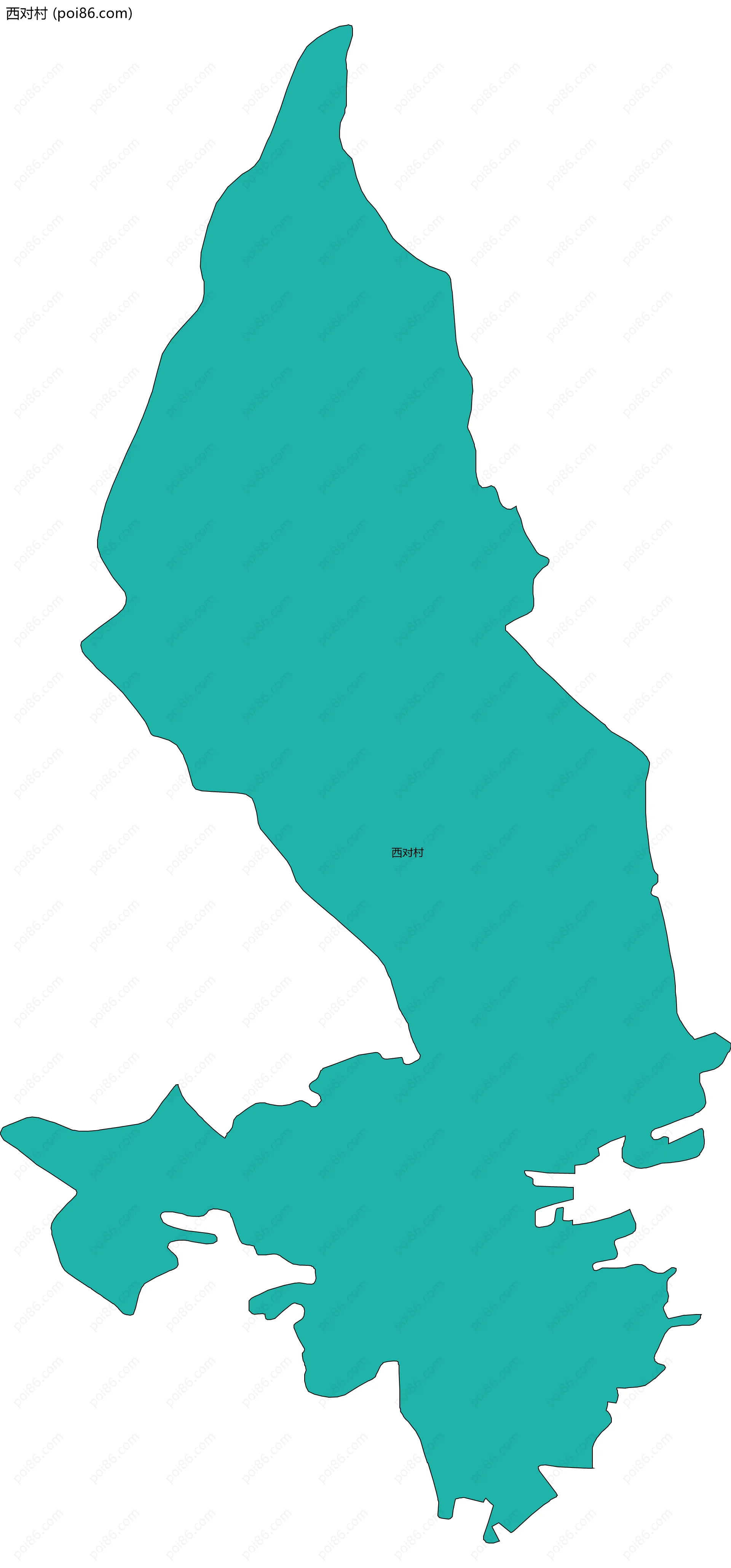 西对村边界地图