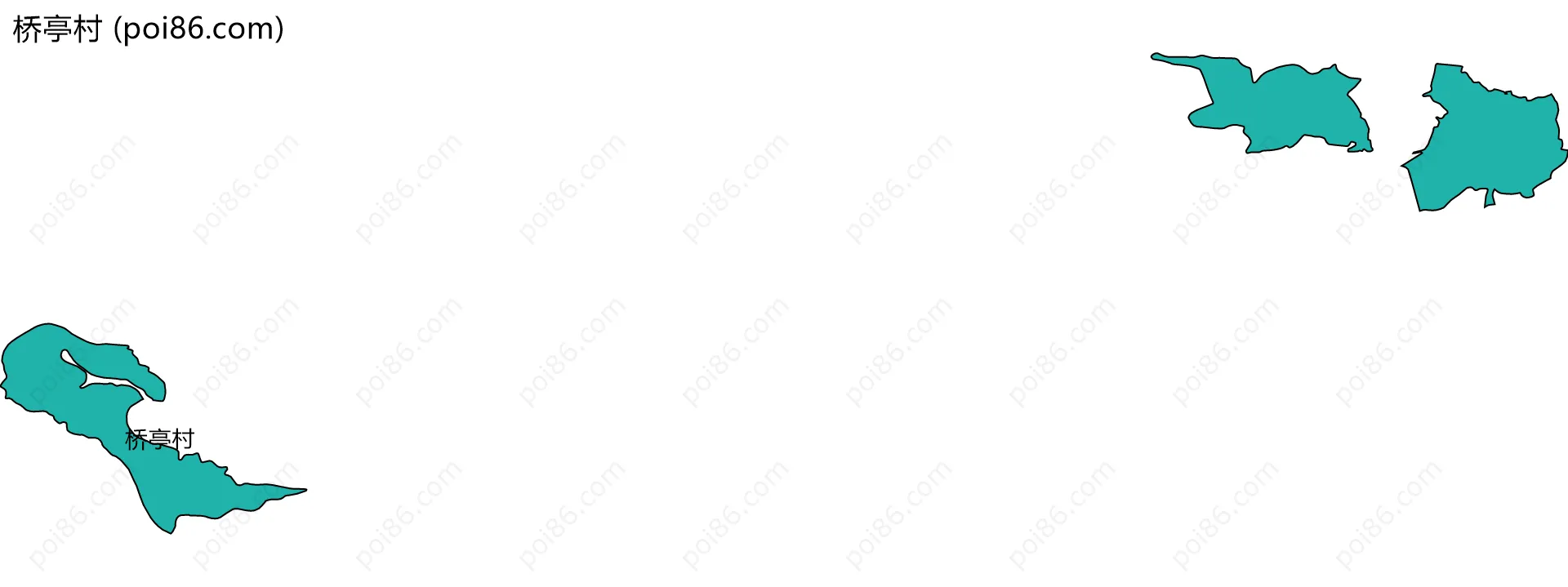 桥亭村边界地图