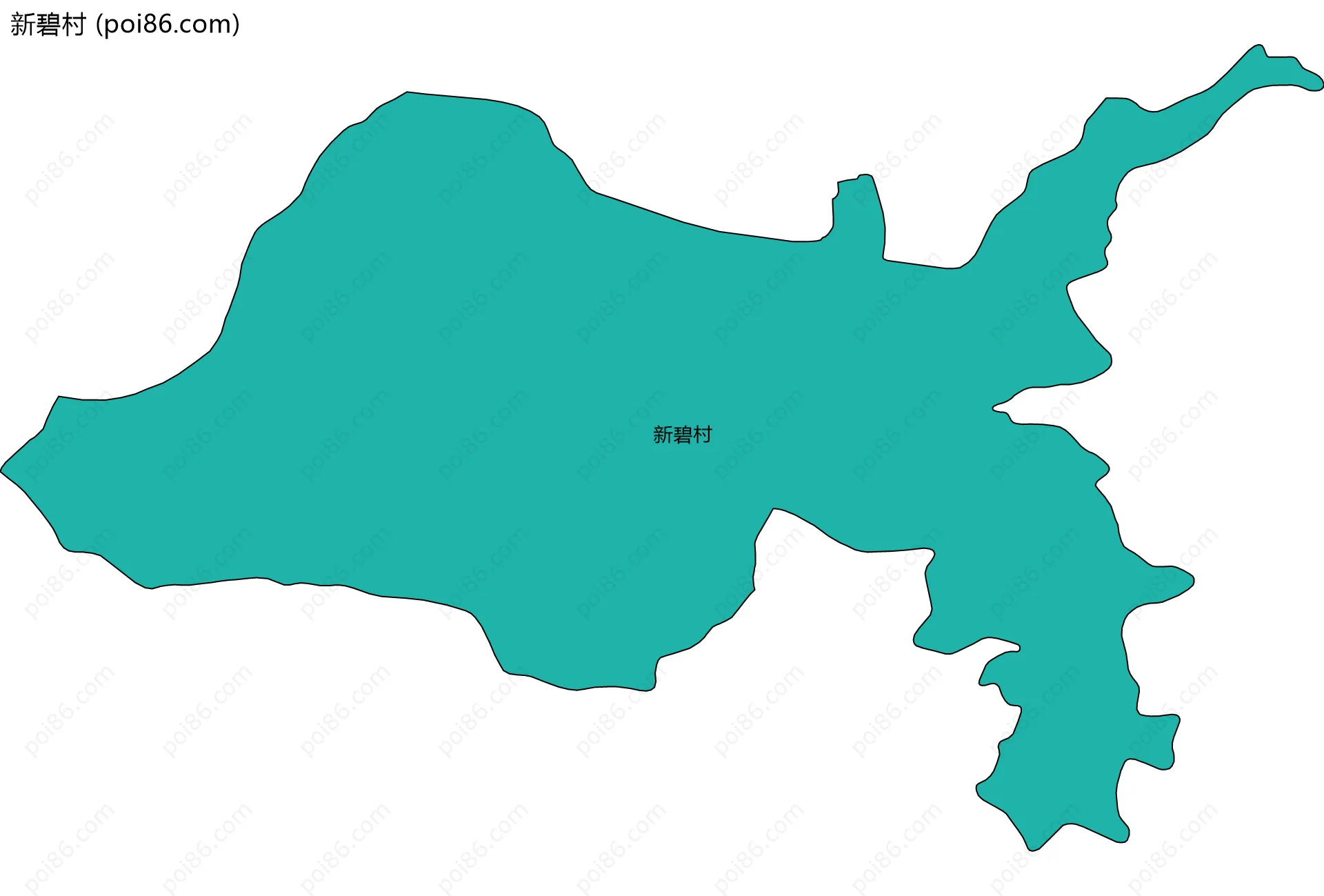 新碧村边界地图