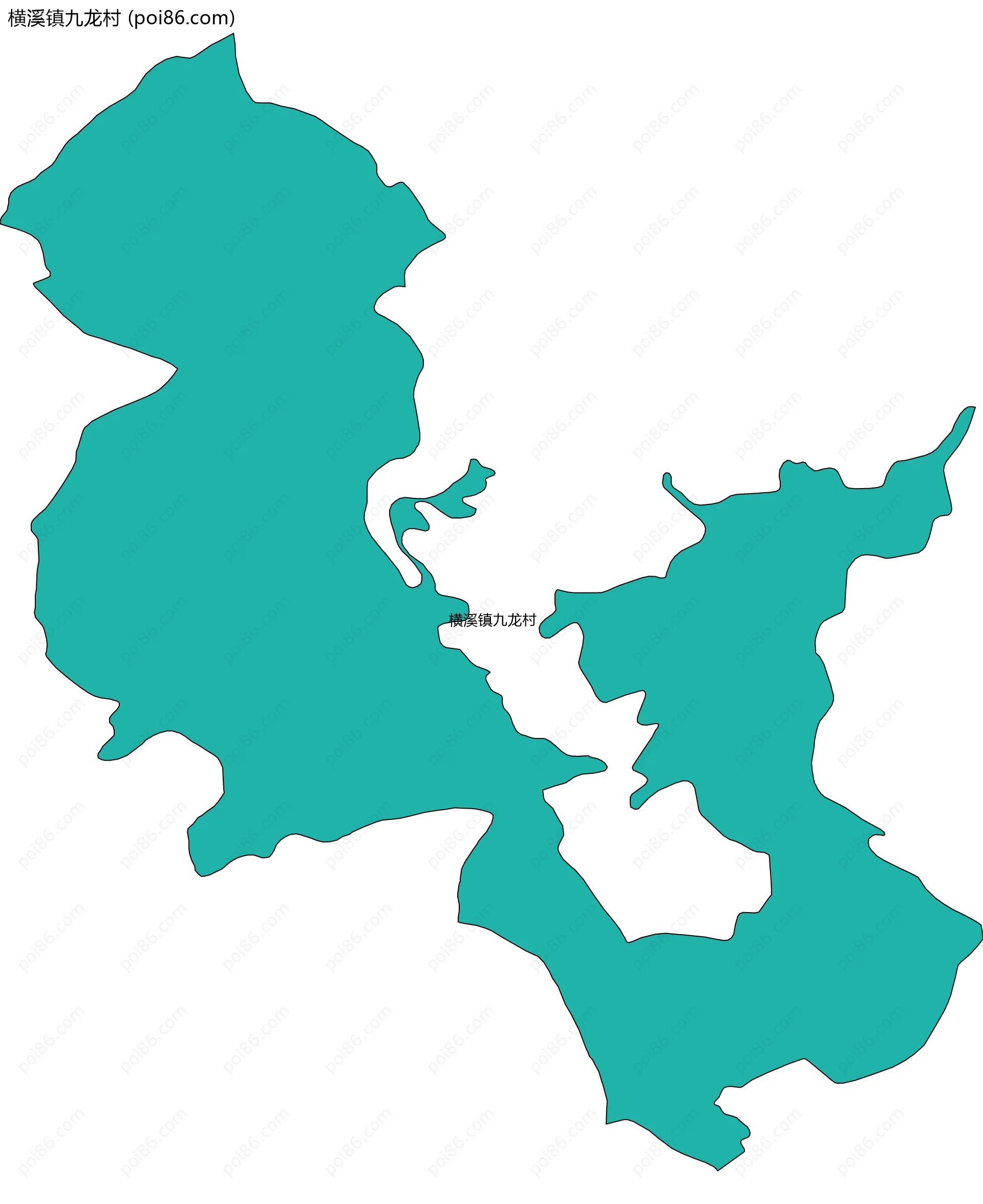 横溪镇九龙村边界地图