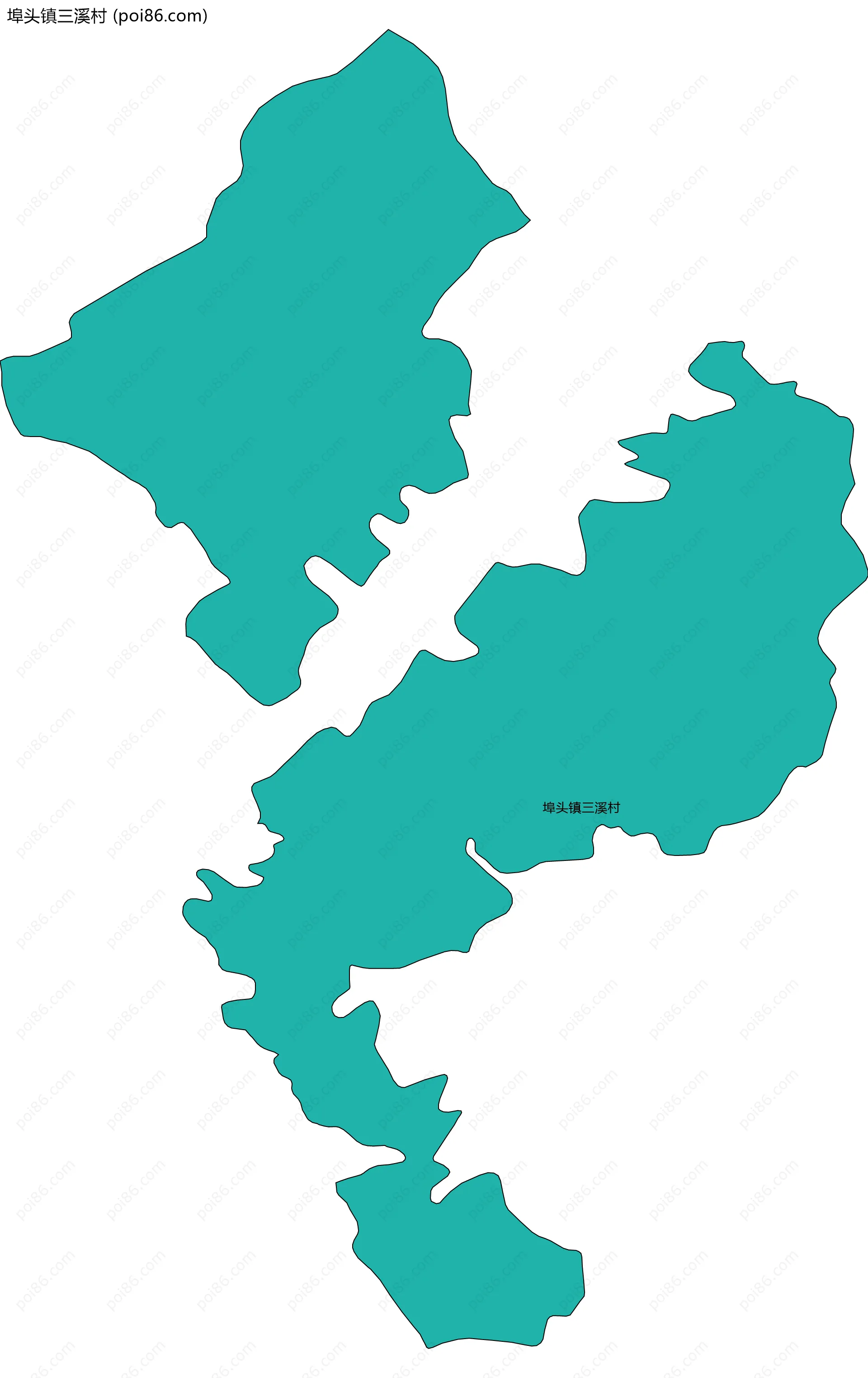 埠头镇三溪村边界地图