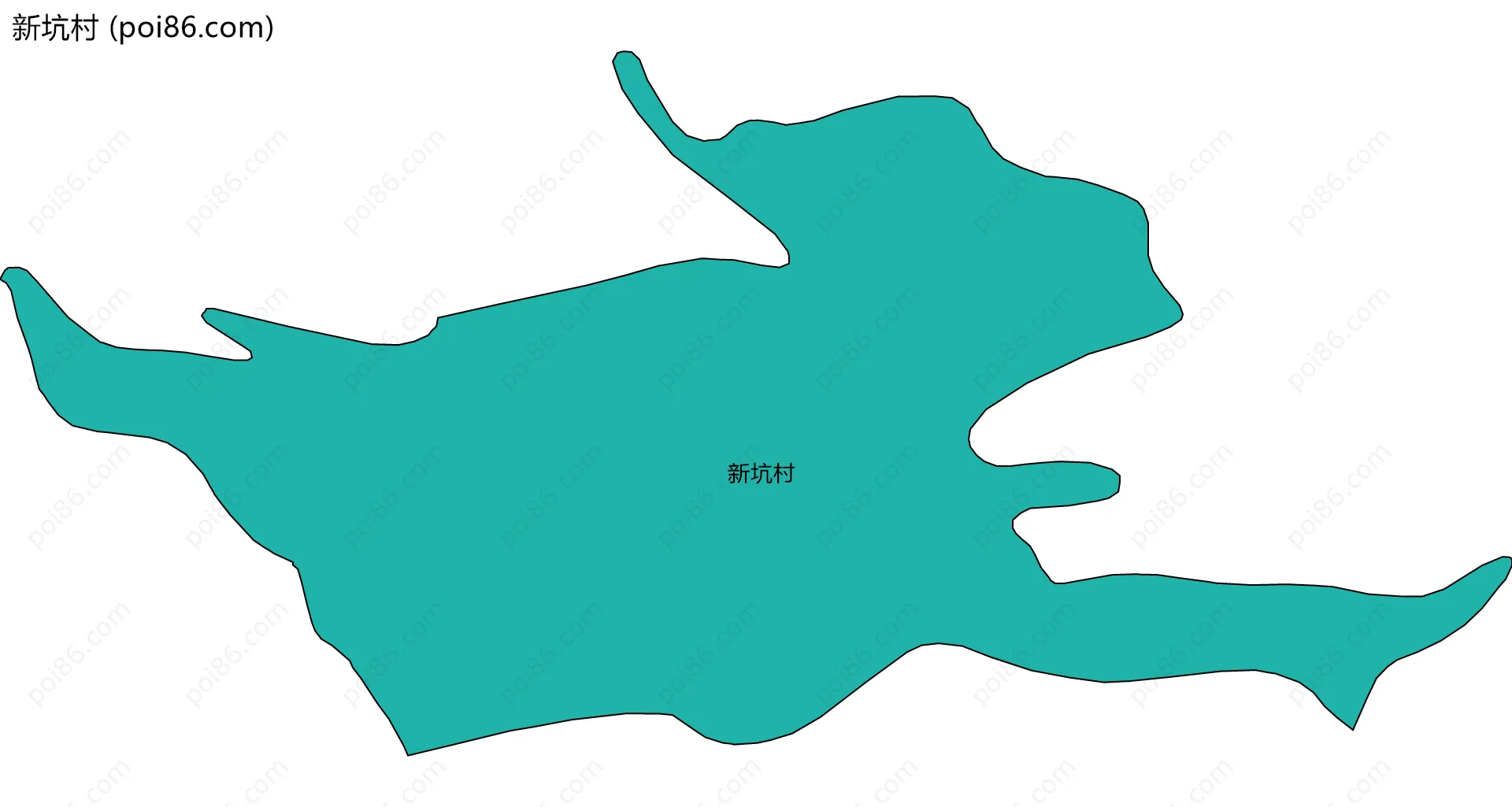 新坑村边界地图