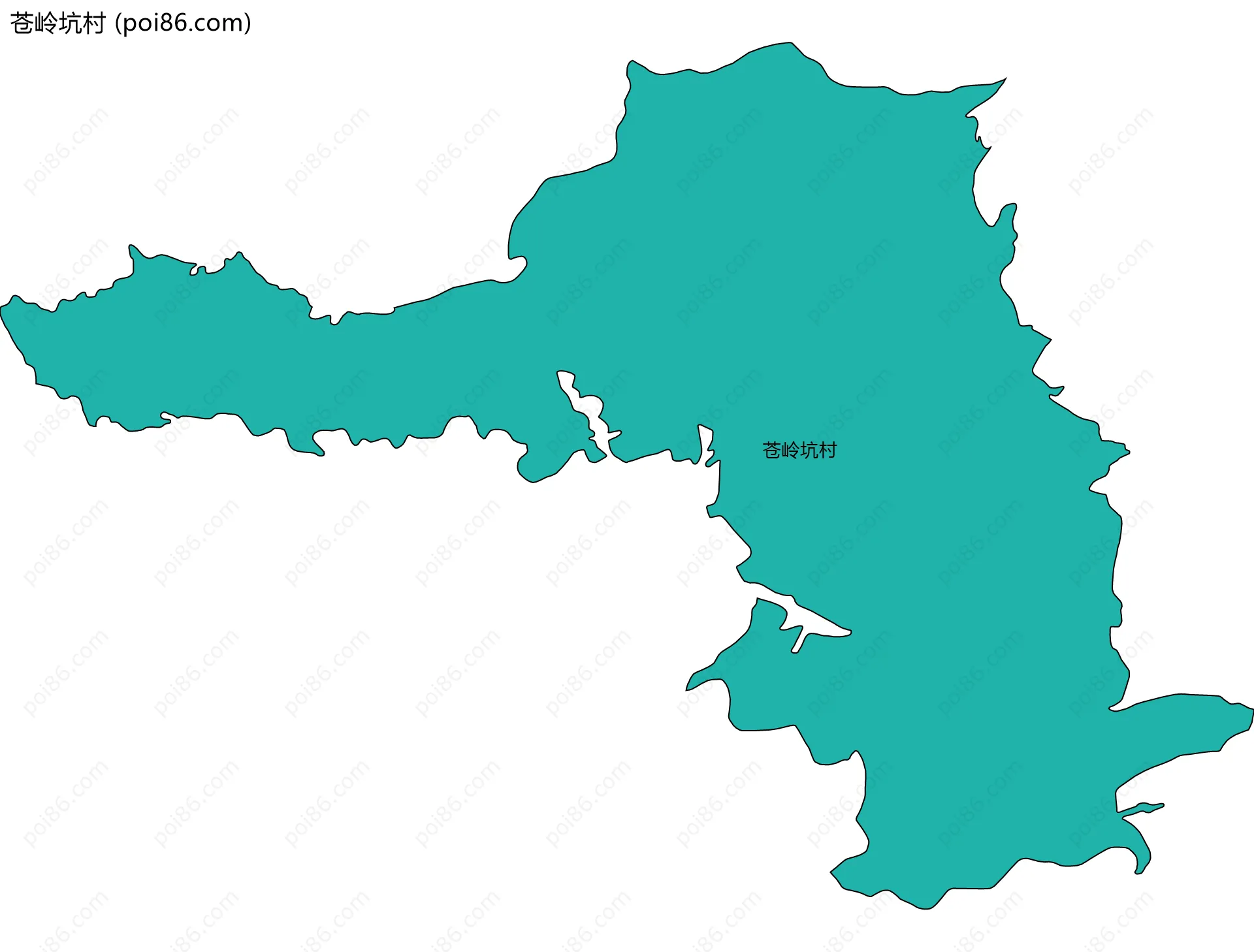 苍岭坑村边界地图