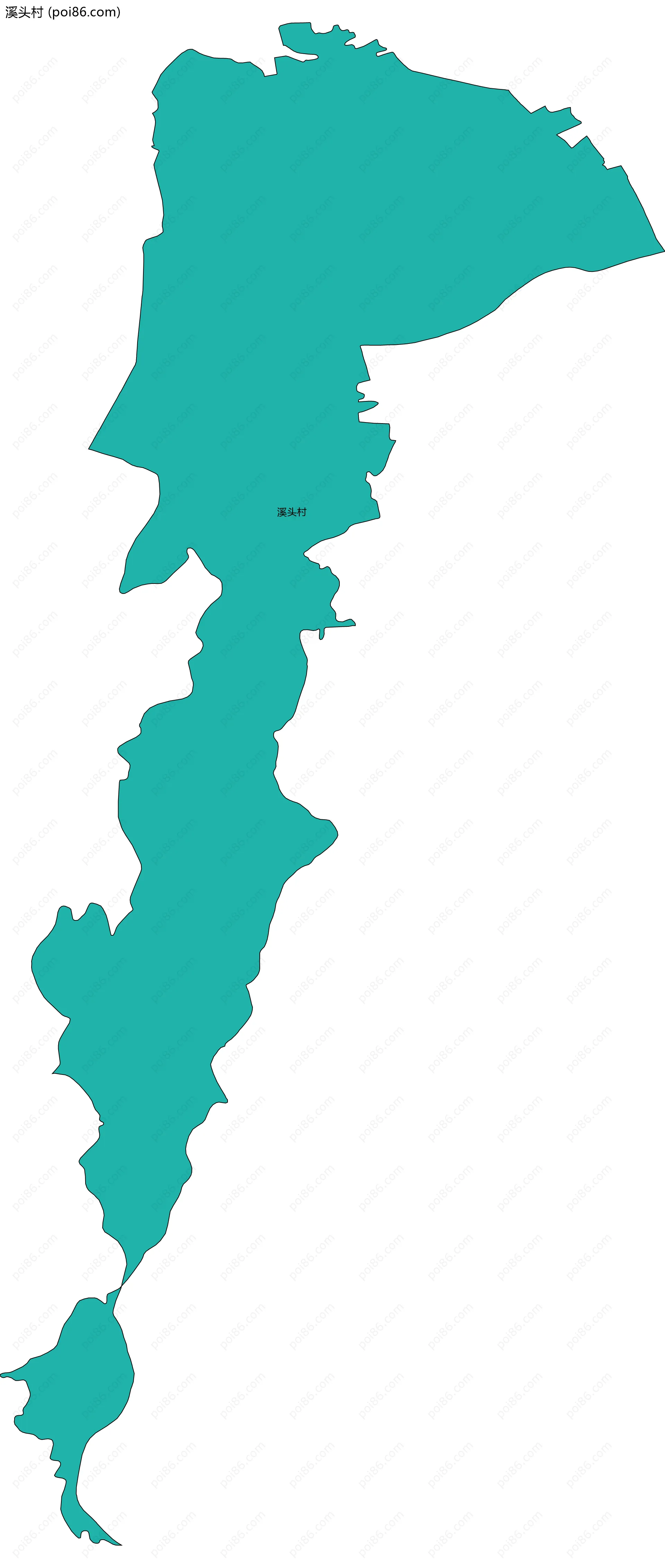 溪头村边界地图