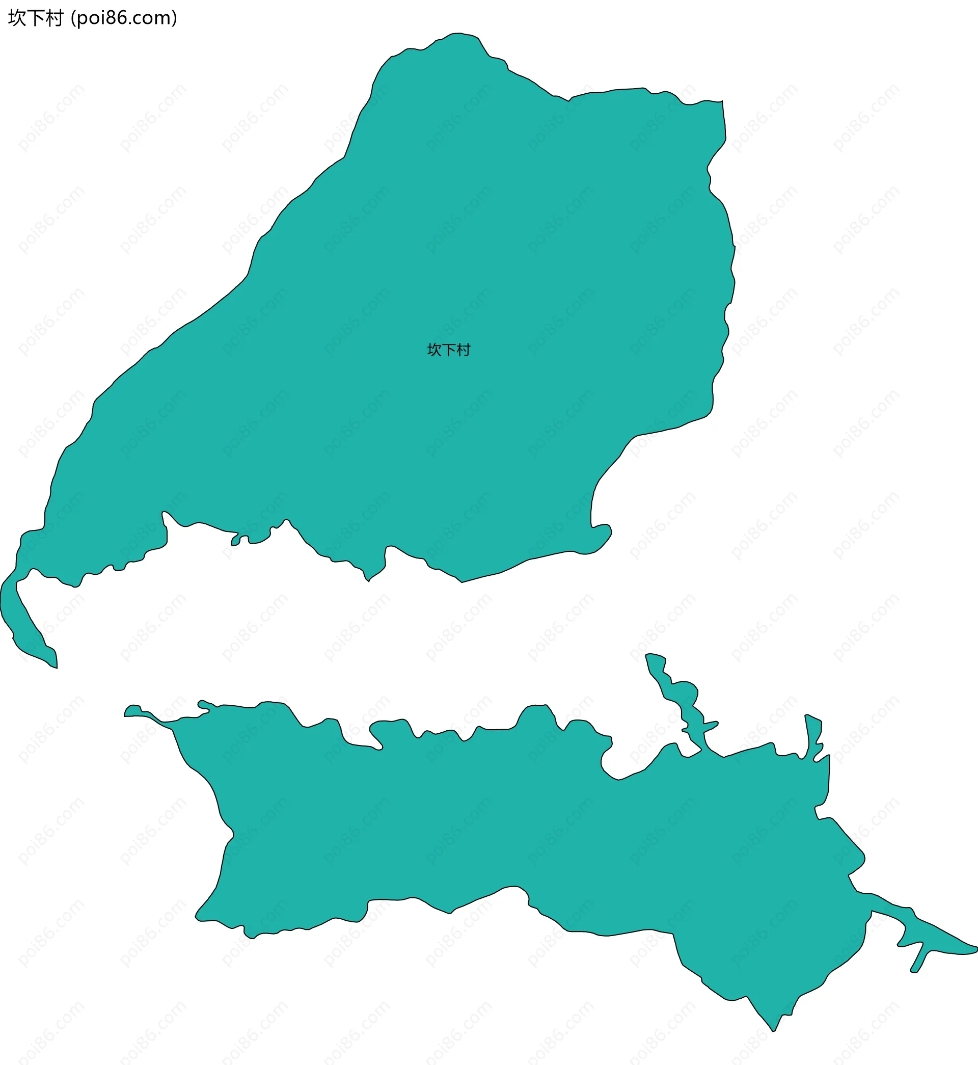 坎下村边界地图