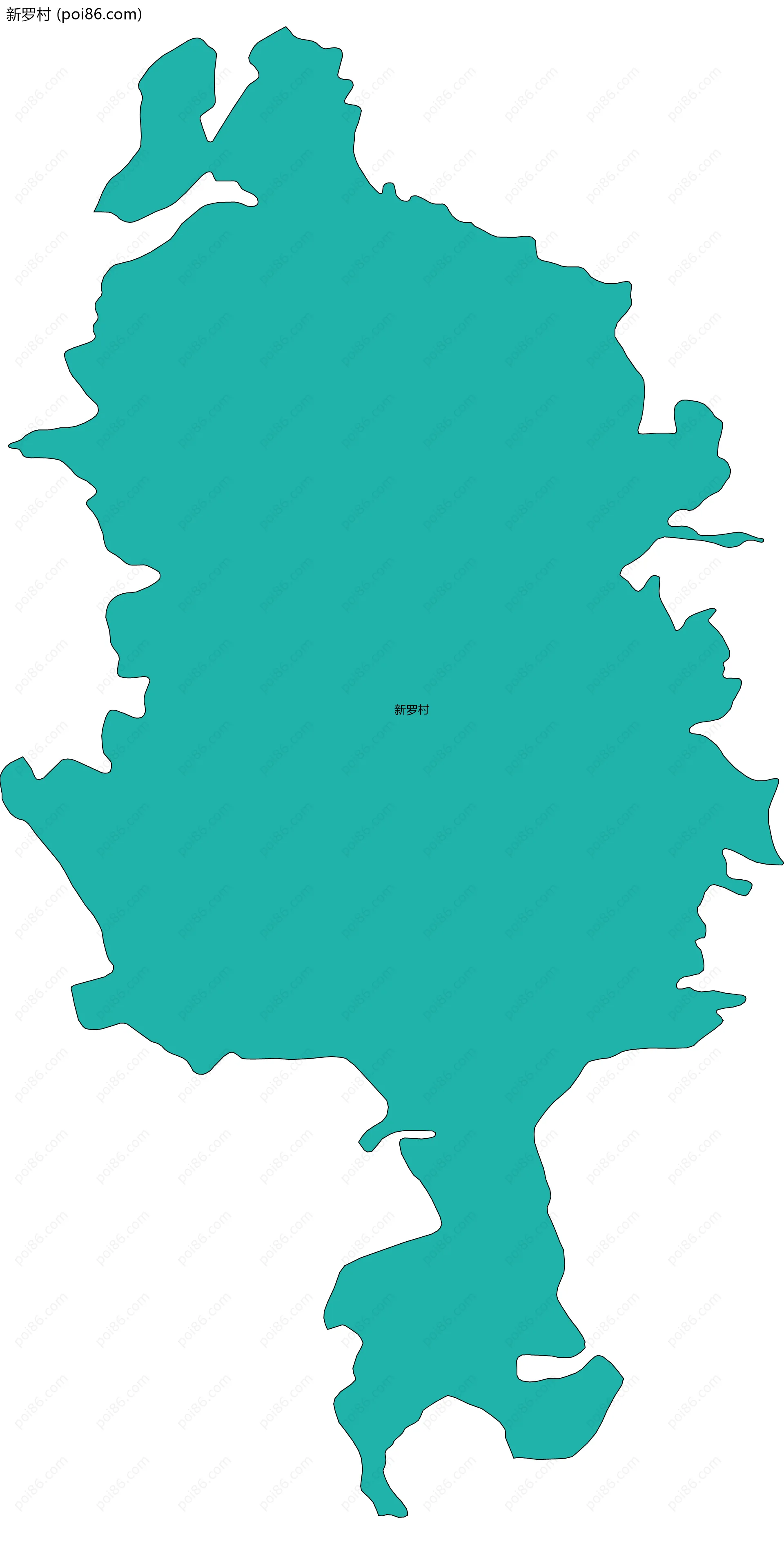 新罗村边界地图