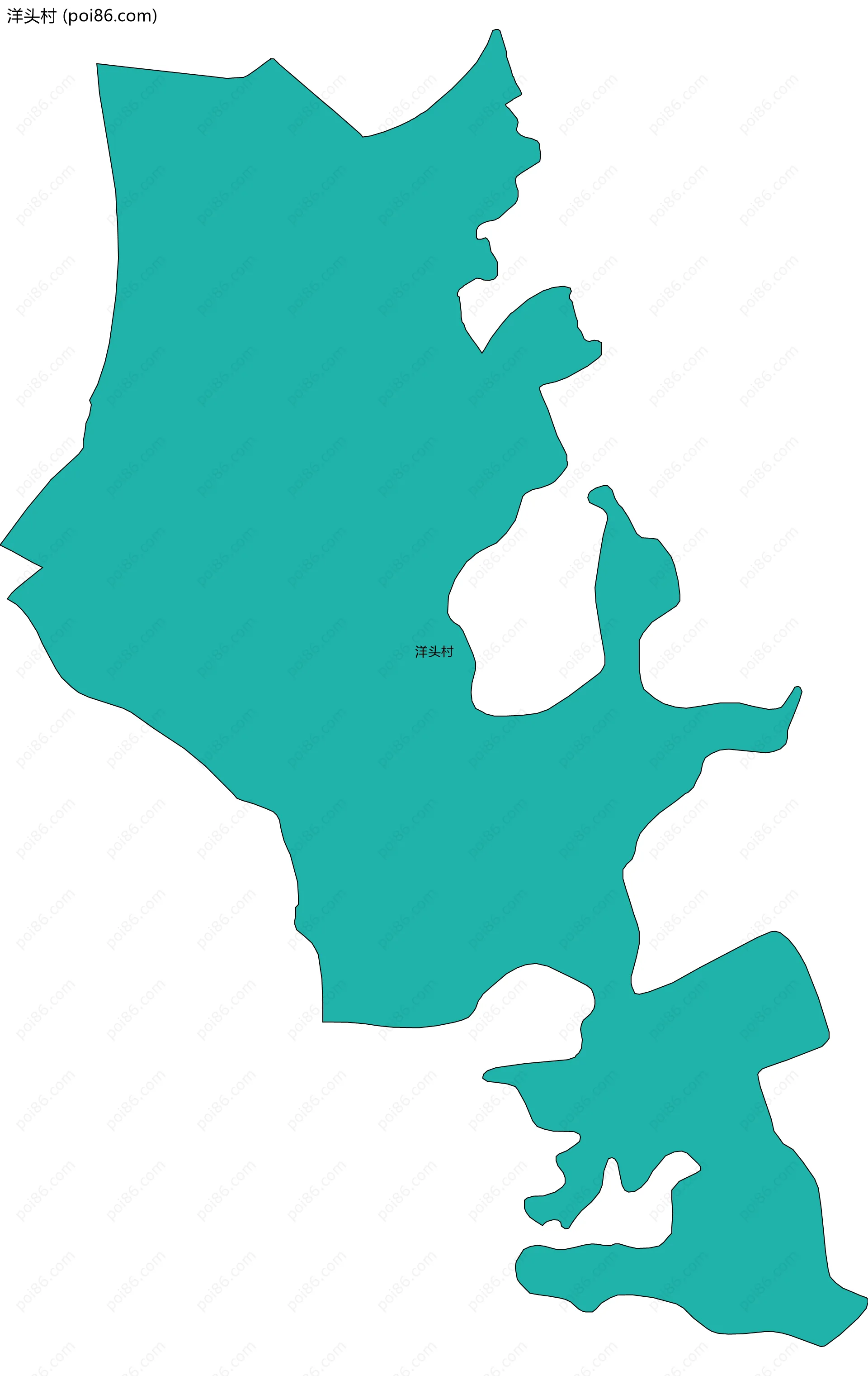 洋头村边界地图