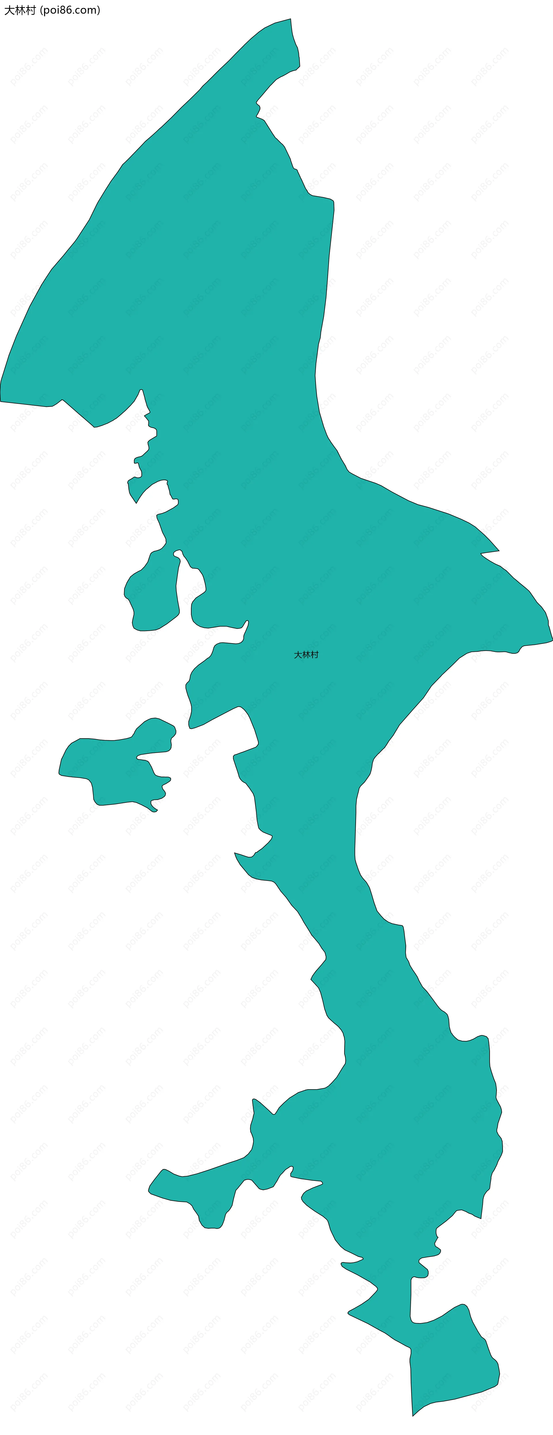 大林村边界地图