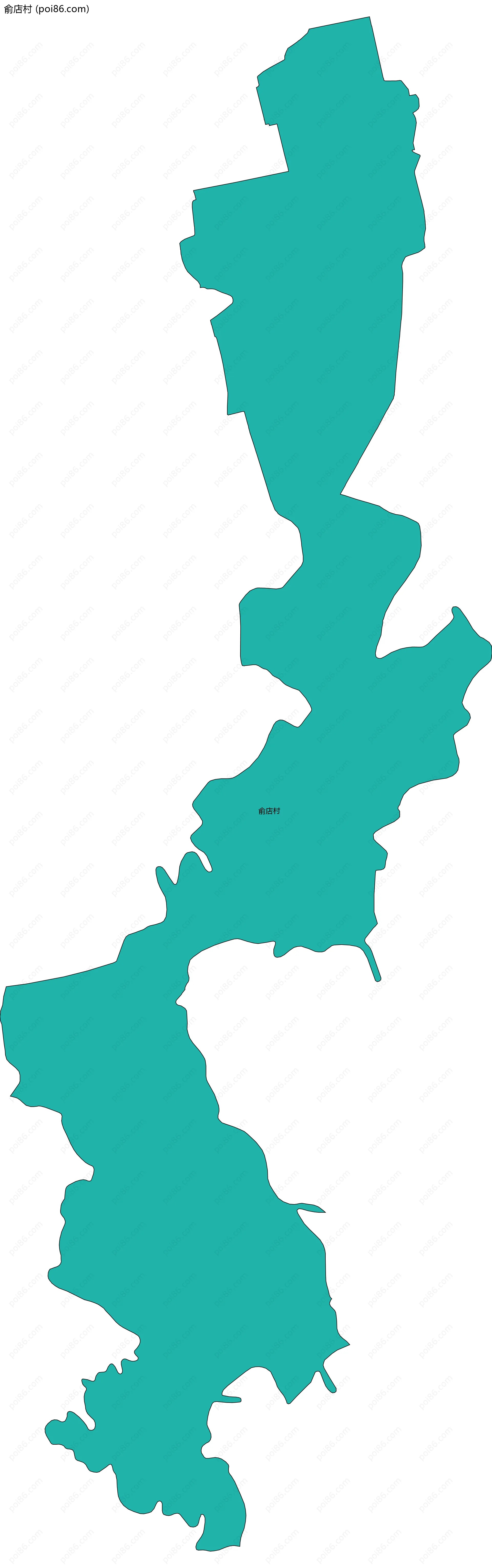 俞店村边界地图