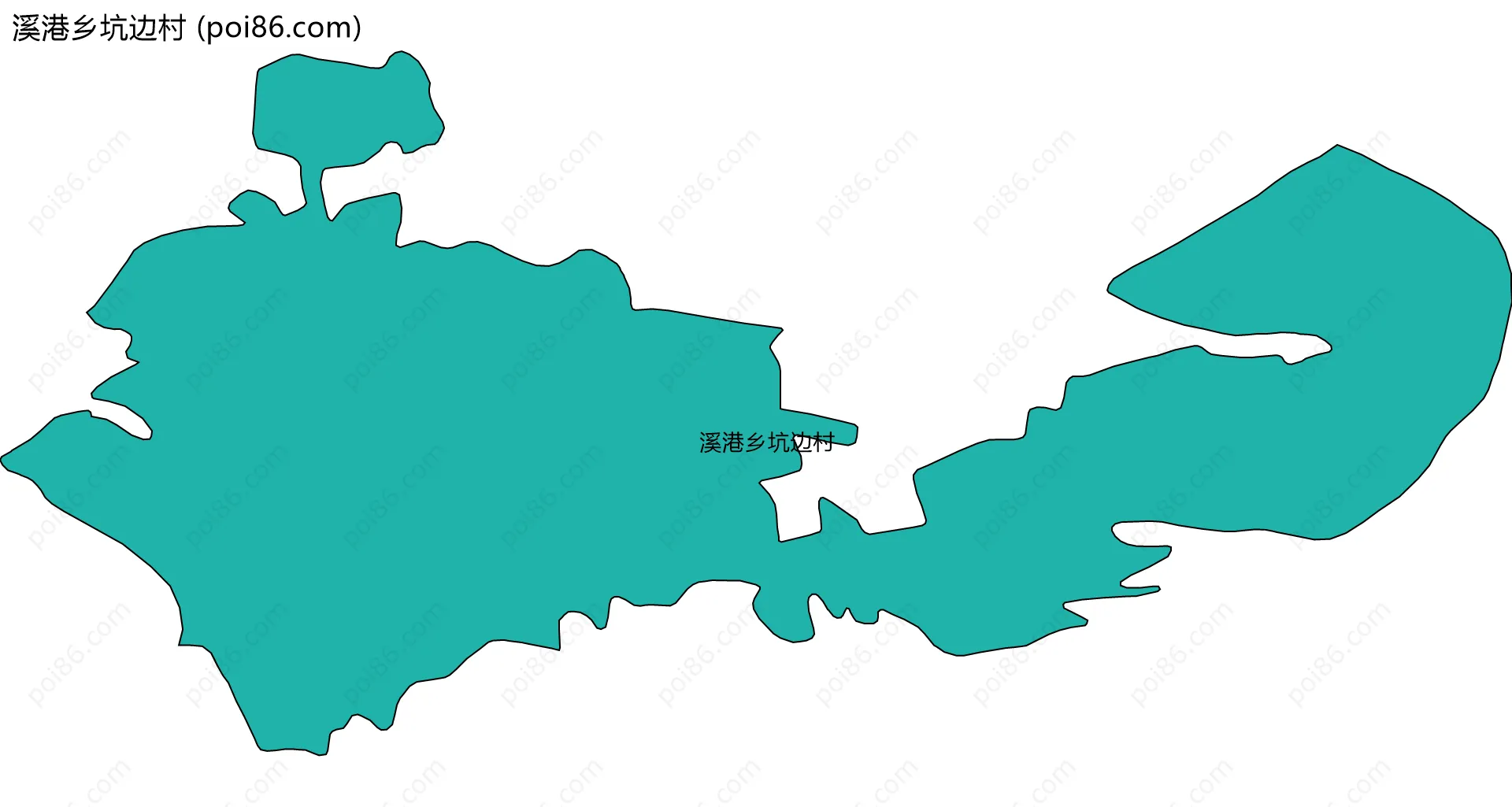 溪港乡坑边村边界地图