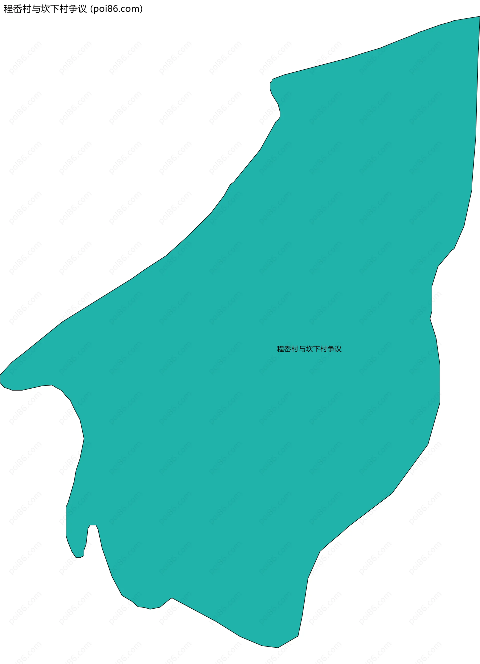 程岙村与坎下村争议边界地图