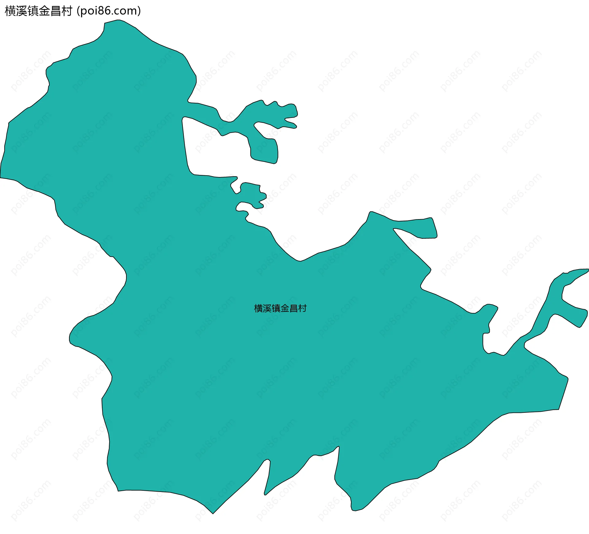 横溪镇金昌村边界地图