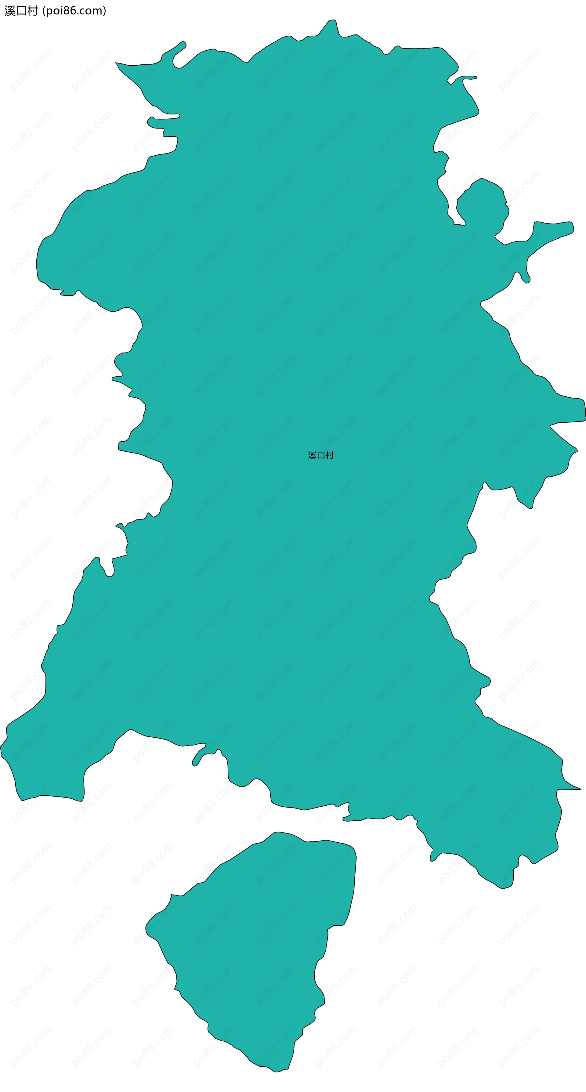 溪口村边界地图