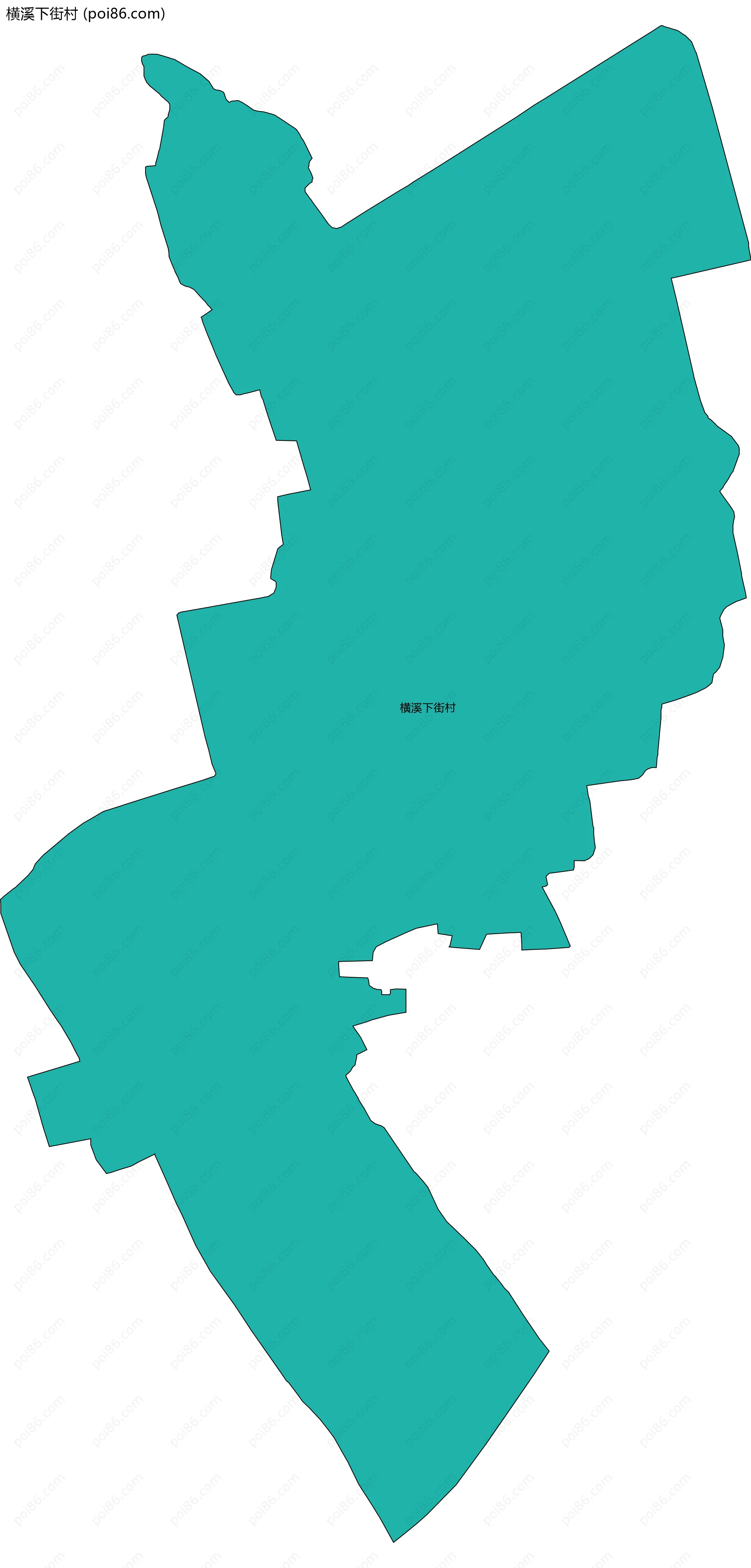 横溪下街村边界地图