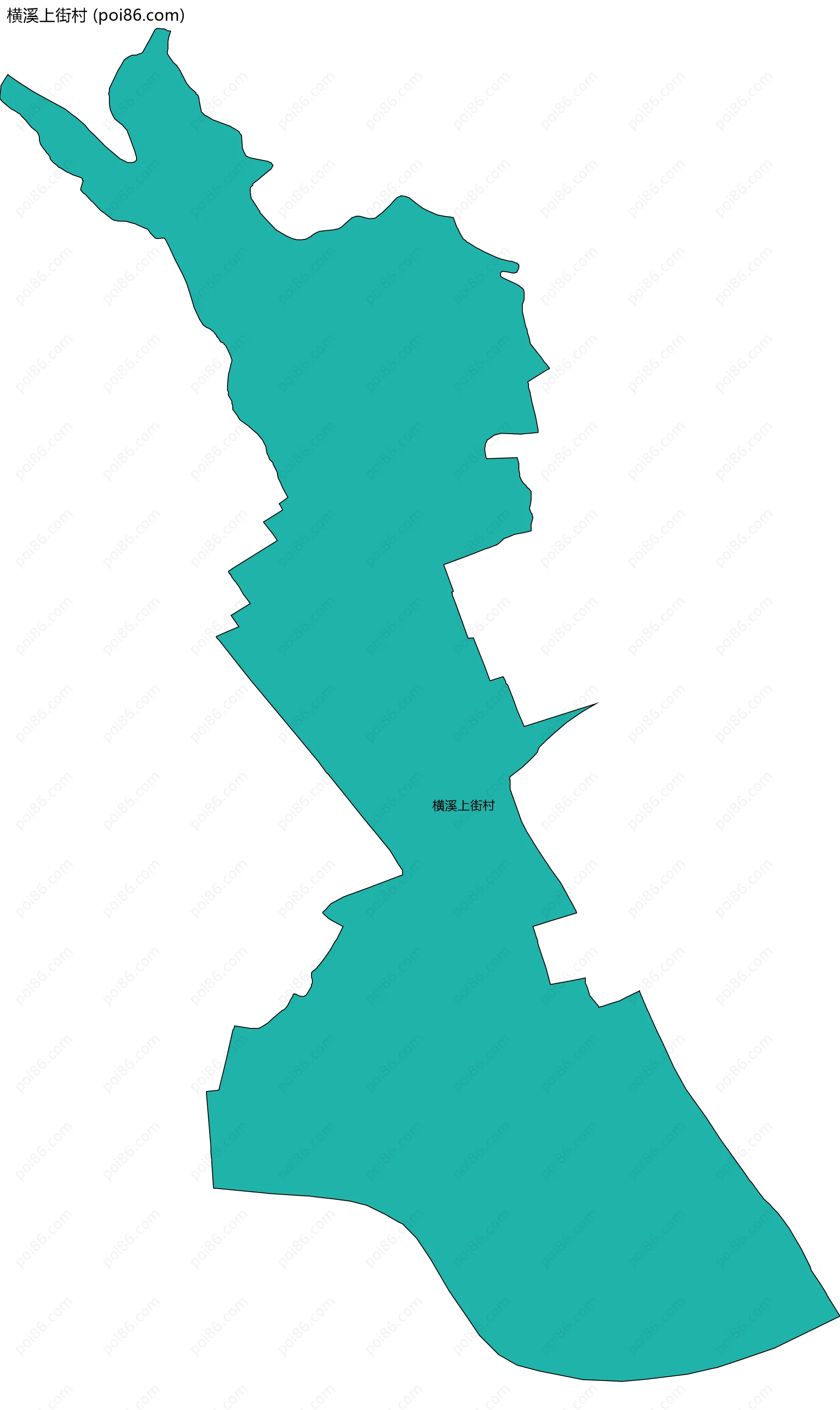 横溪上街村边界地图