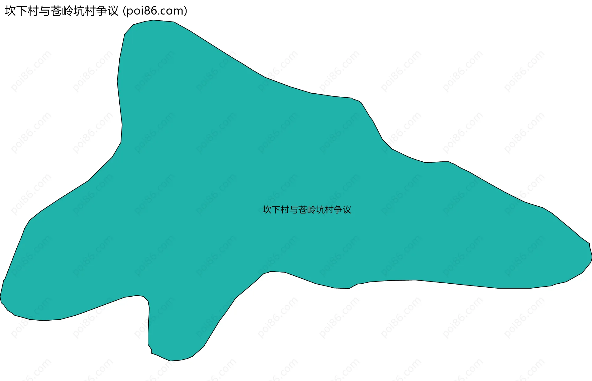坎下村与苍岭坑村争议边界地图