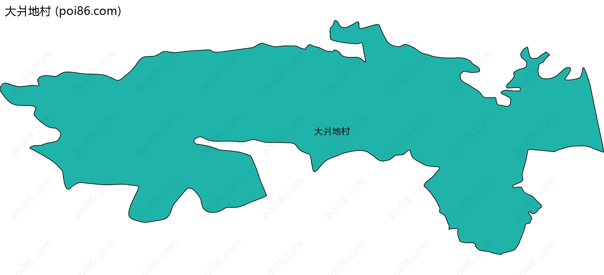 大爿地村边界地图