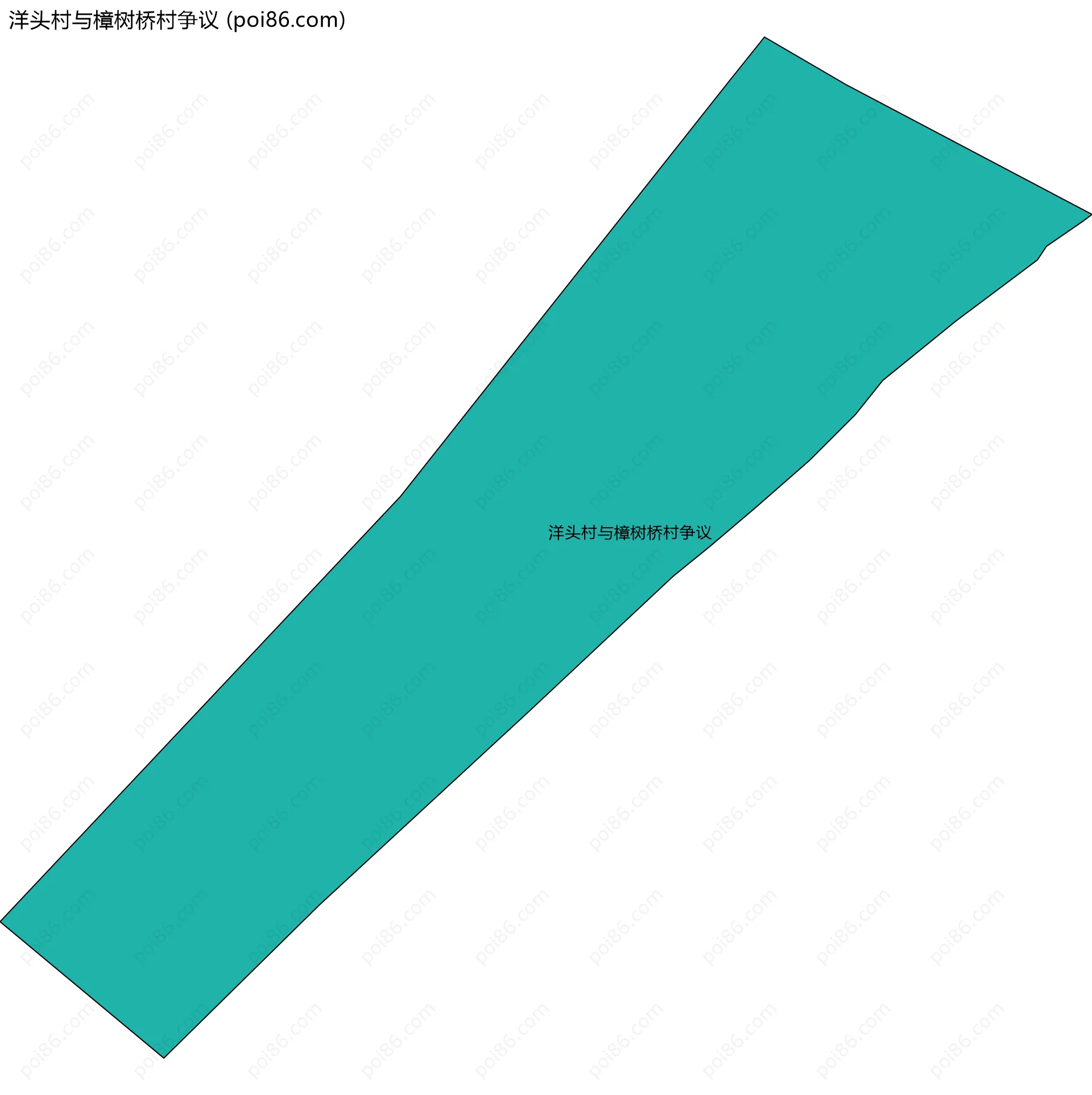 洋头村与樟树桥村争议边界地图