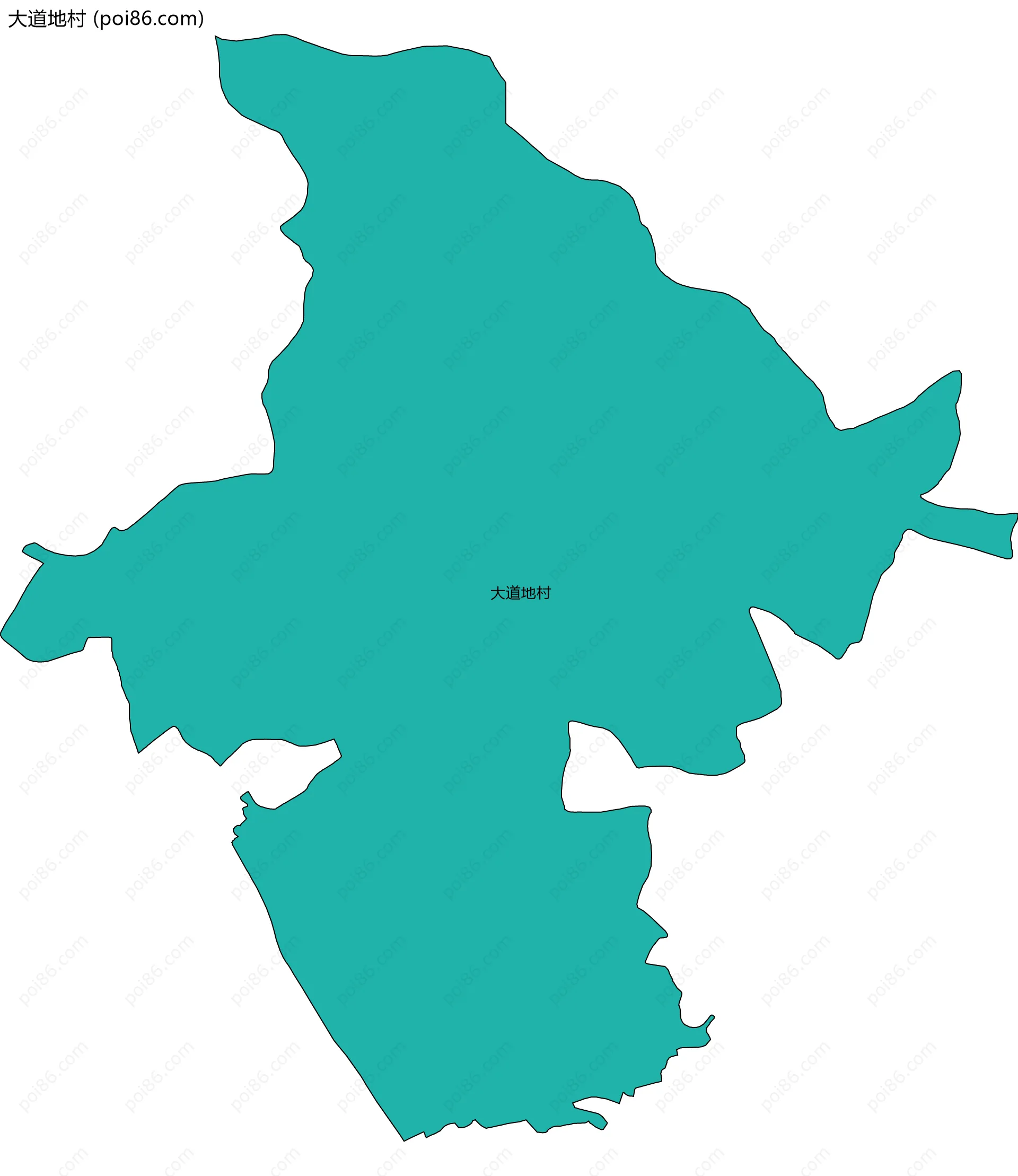 大道地村边界地图