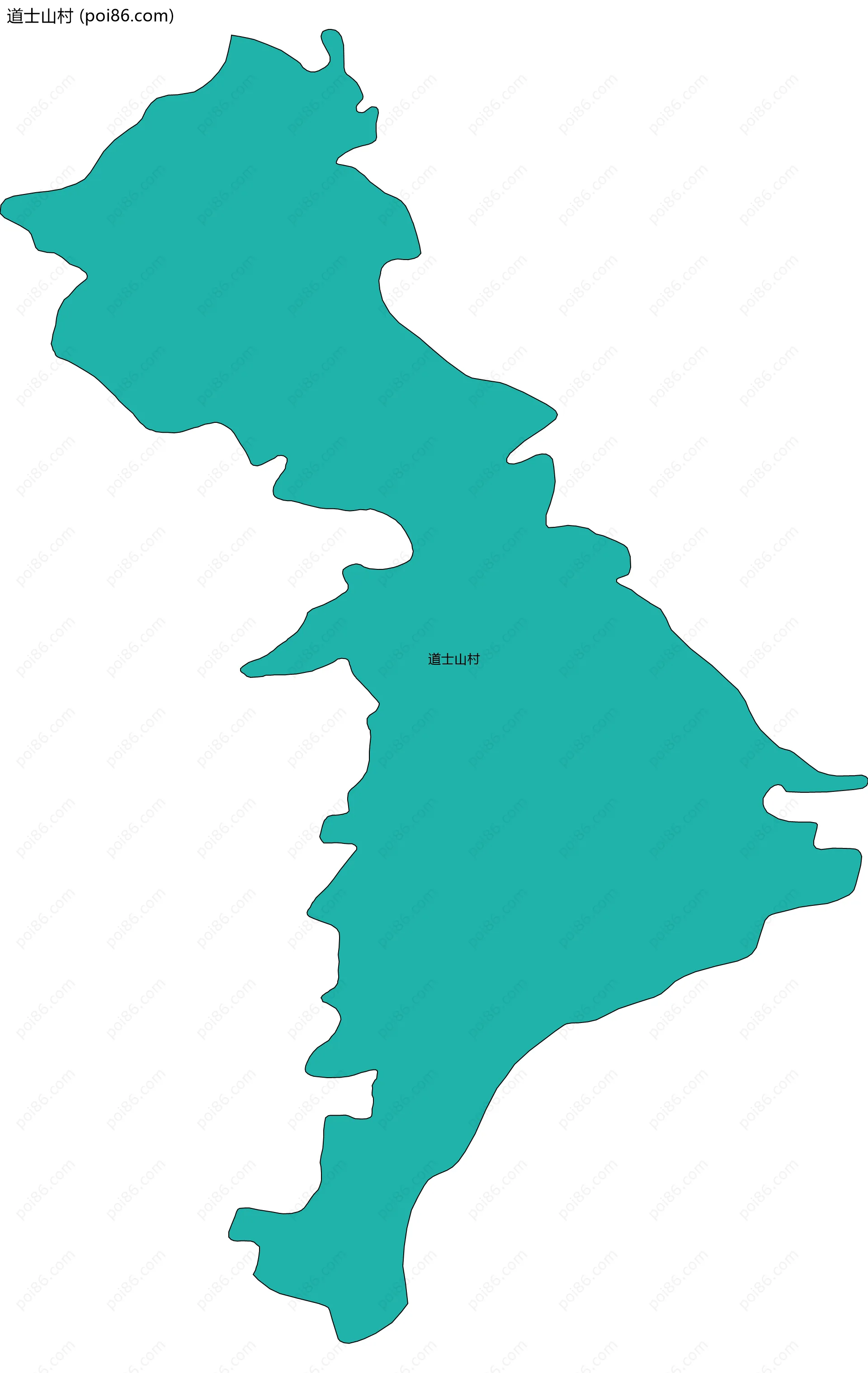 道士山村边界地图