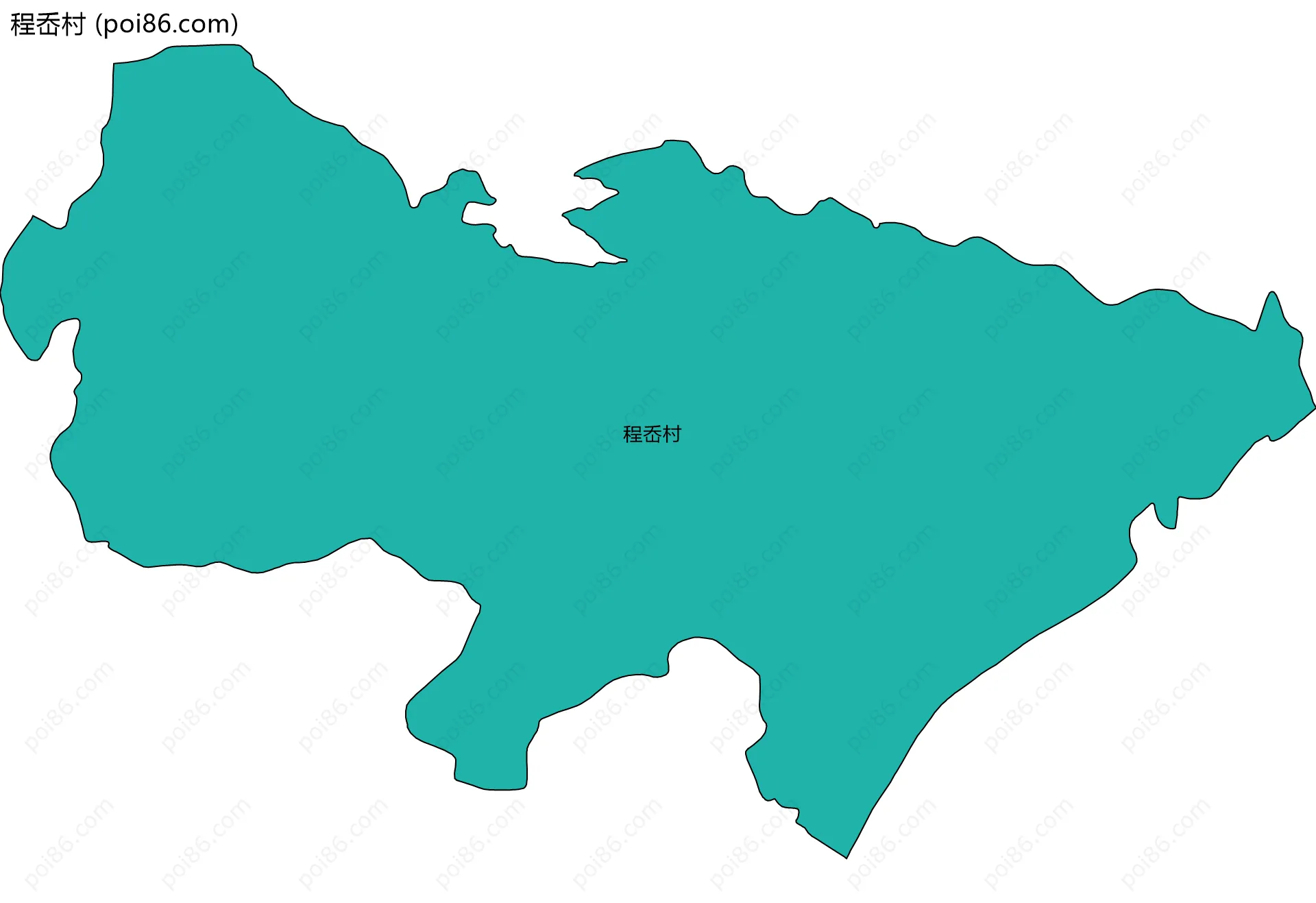 程岙村边界地图